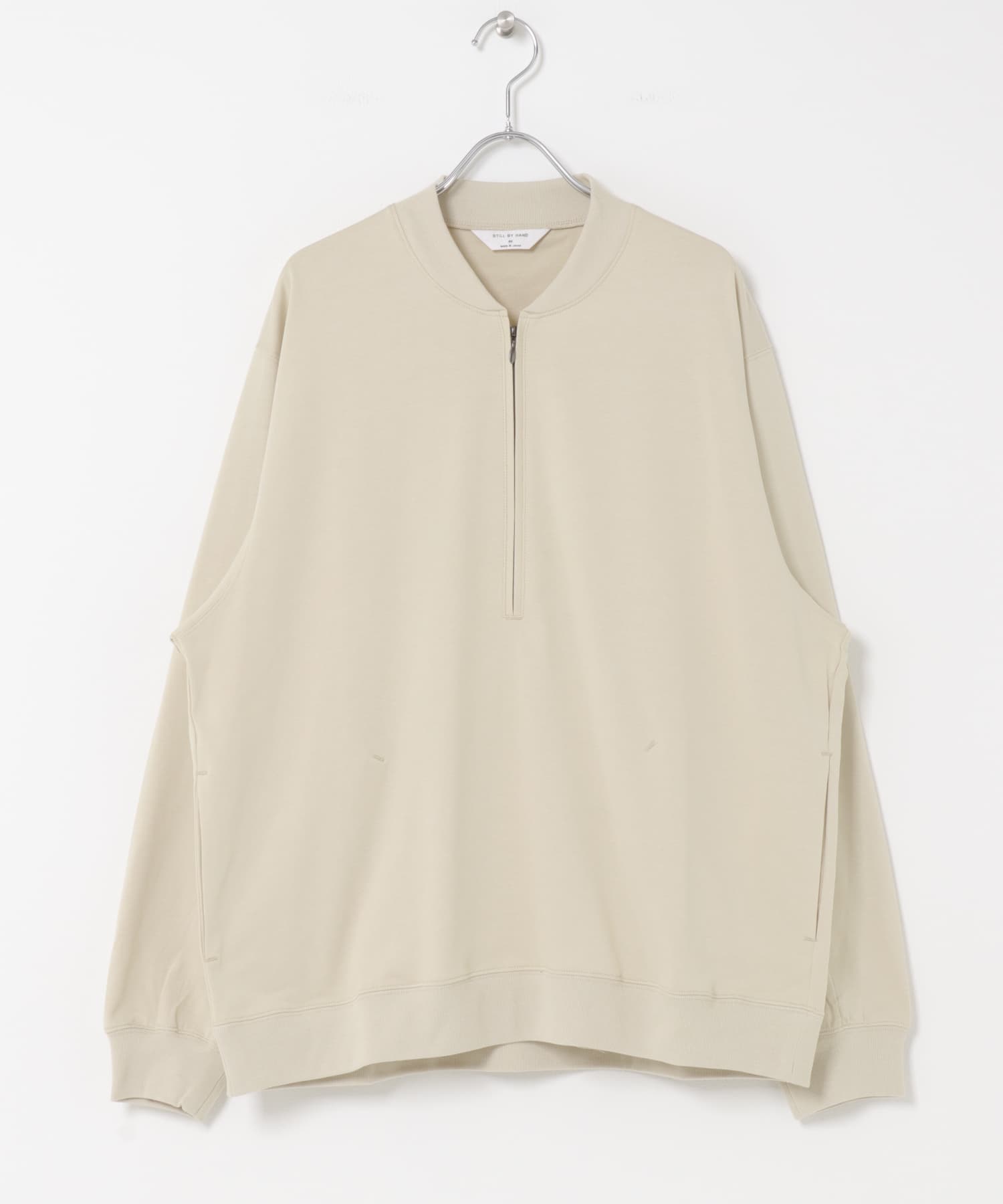 STILL BY HAND　Zip up cotton jumper LIGHTBEIGE 46