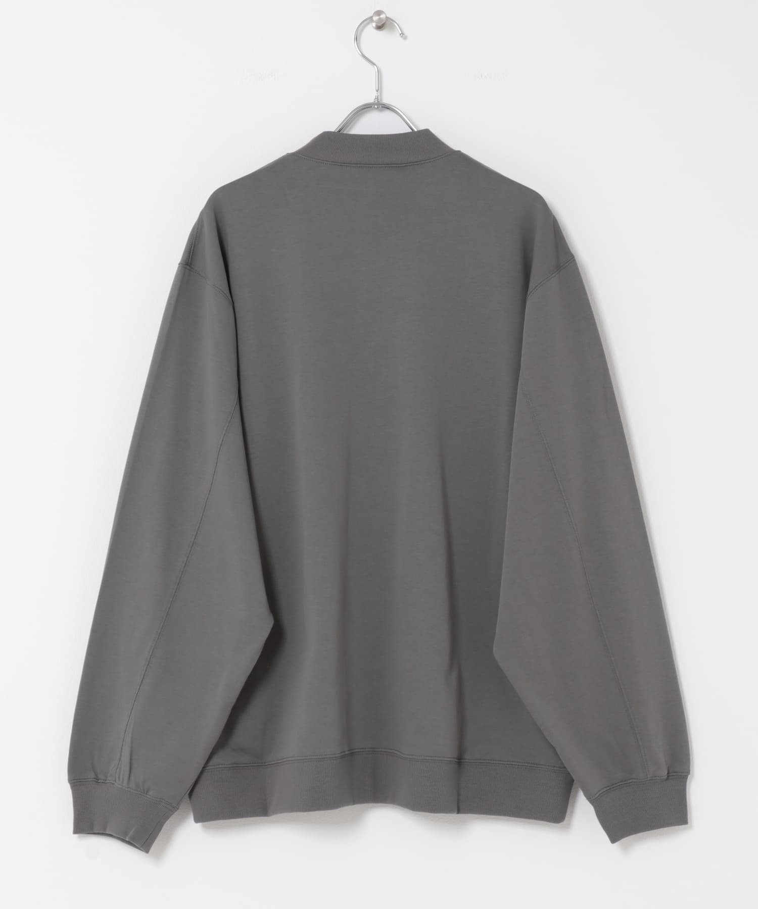 STILL BY HAND　Zip up cotton jumper SLATE GREY 46