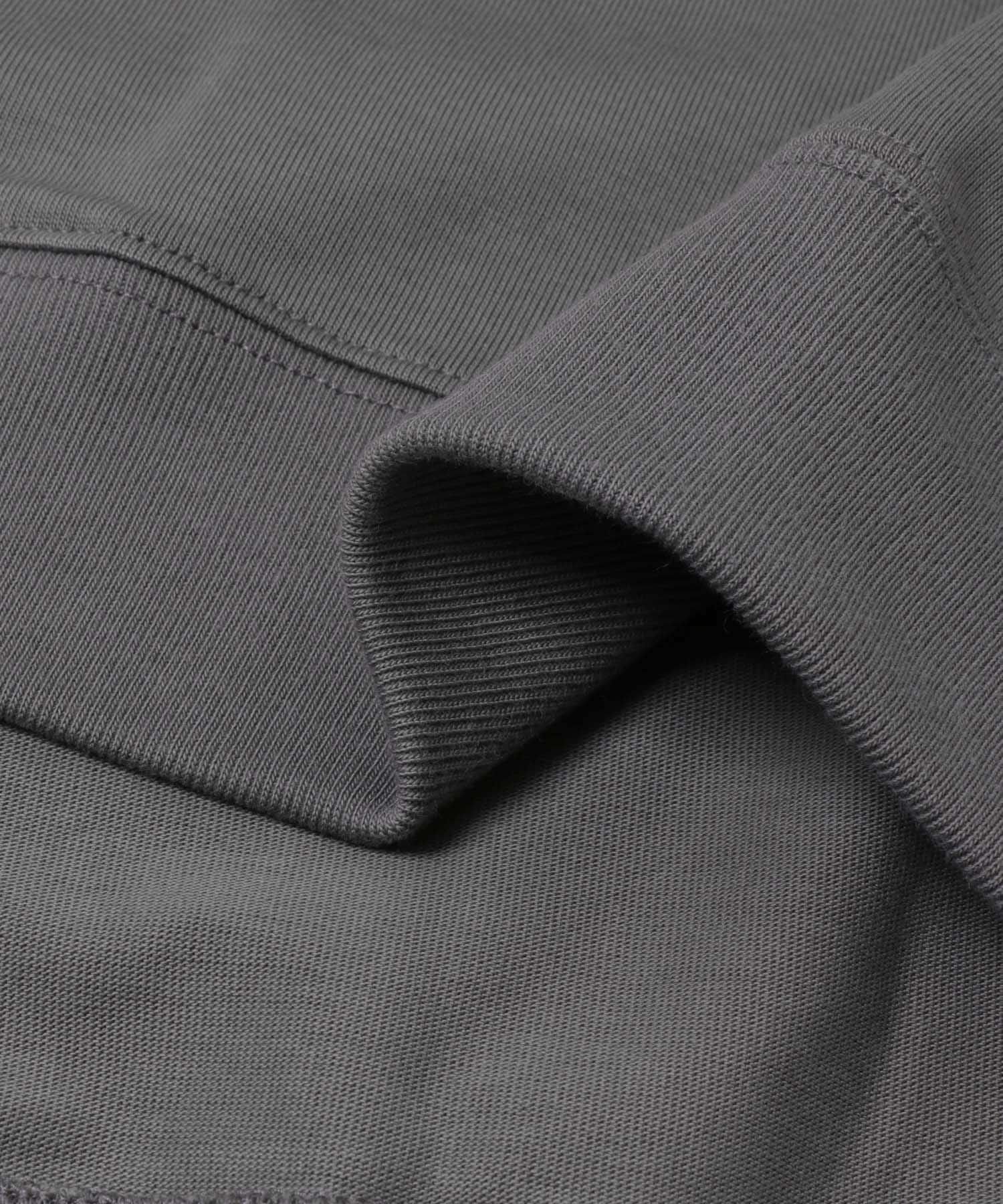STILL BY HAND　Zip up cotton jumper SLATE GREY 46