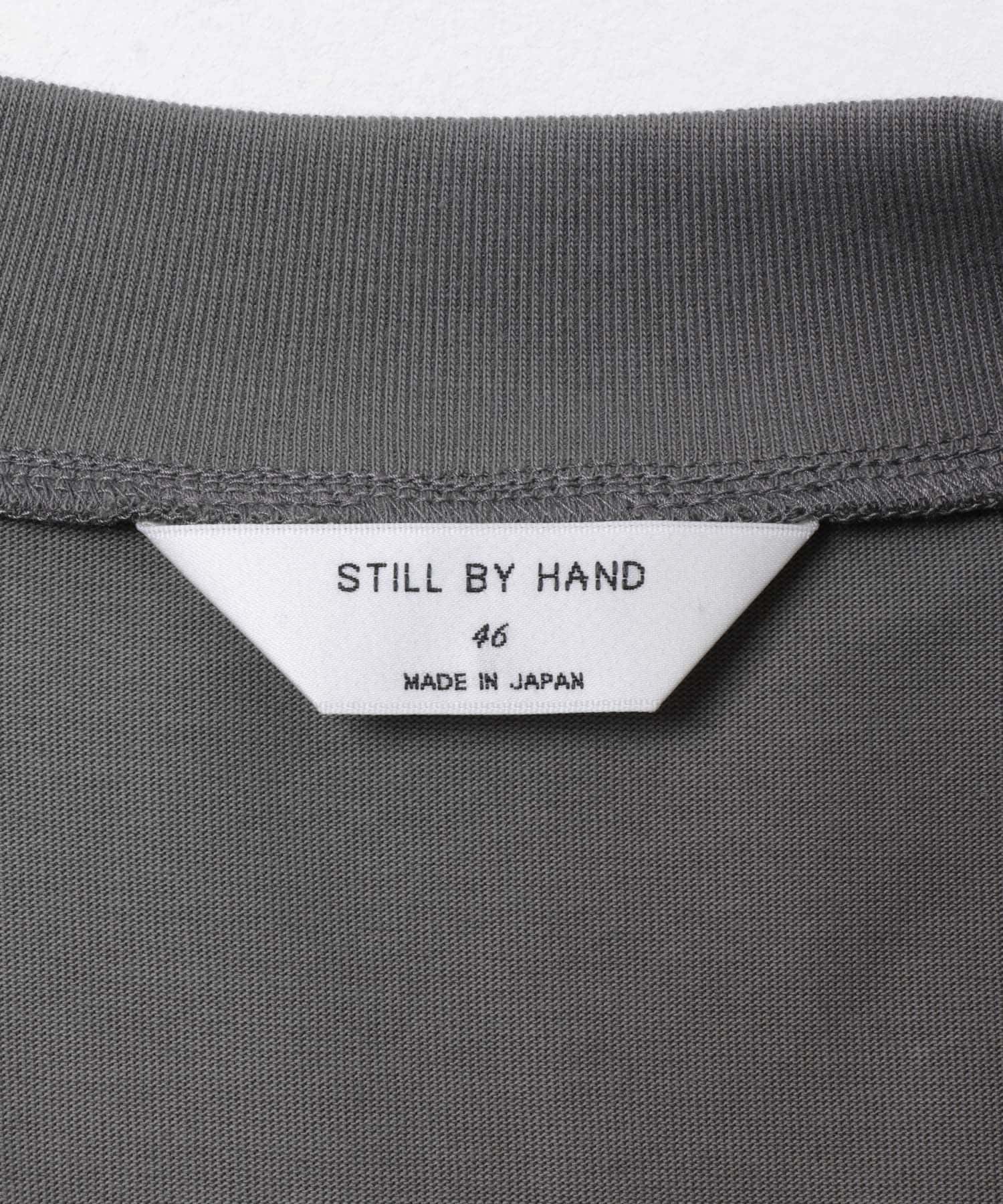 STILL BY HAND　Zip up cotton jumper SLATE GREY 46