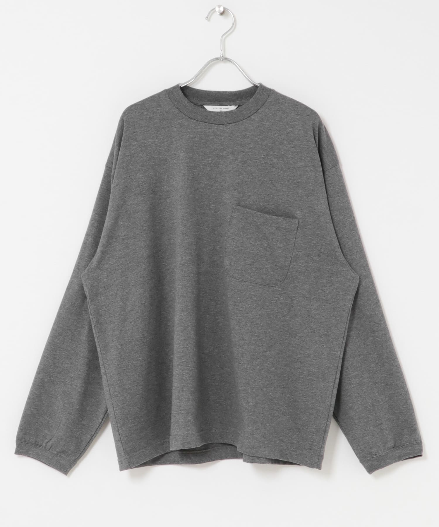 STILL BY HAND　Printed long sleeve CHARCOAL 46