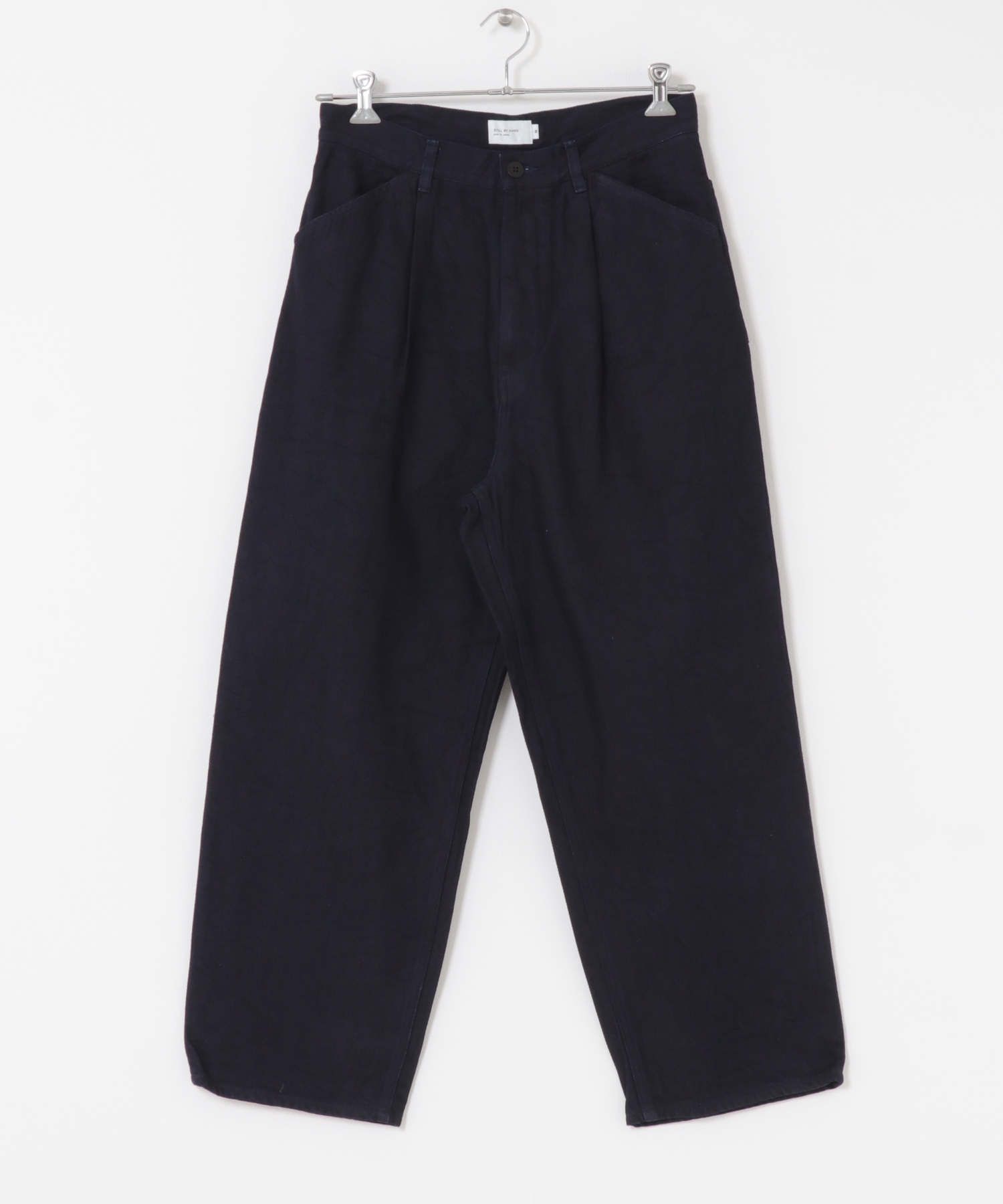 STILL BY HAND　12oz denim 1 tuck pants DARK NAVY 44