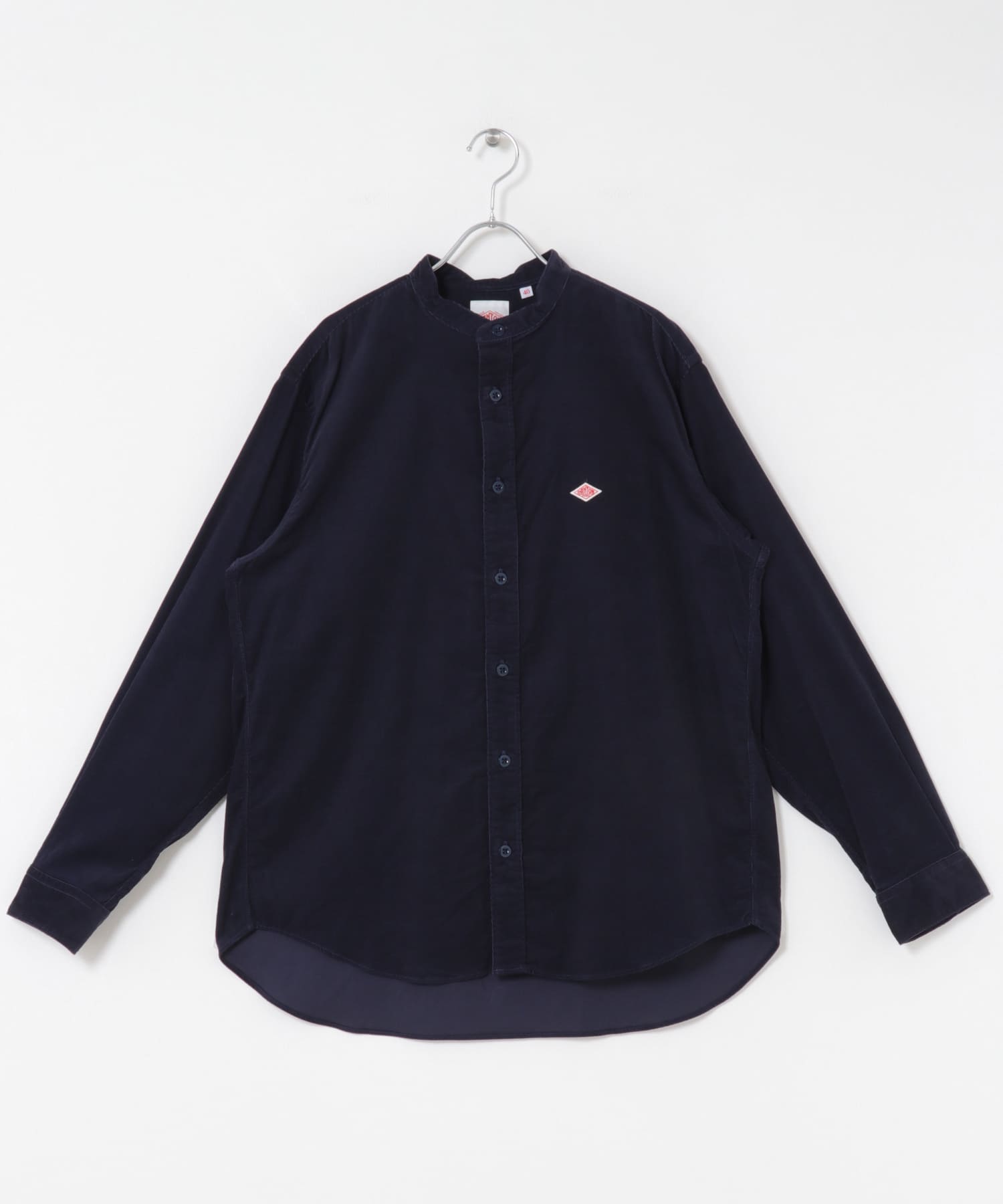 DANTON　BAND COLLAR SHIRTS LONG-SLEEVE BLUE GREY 38