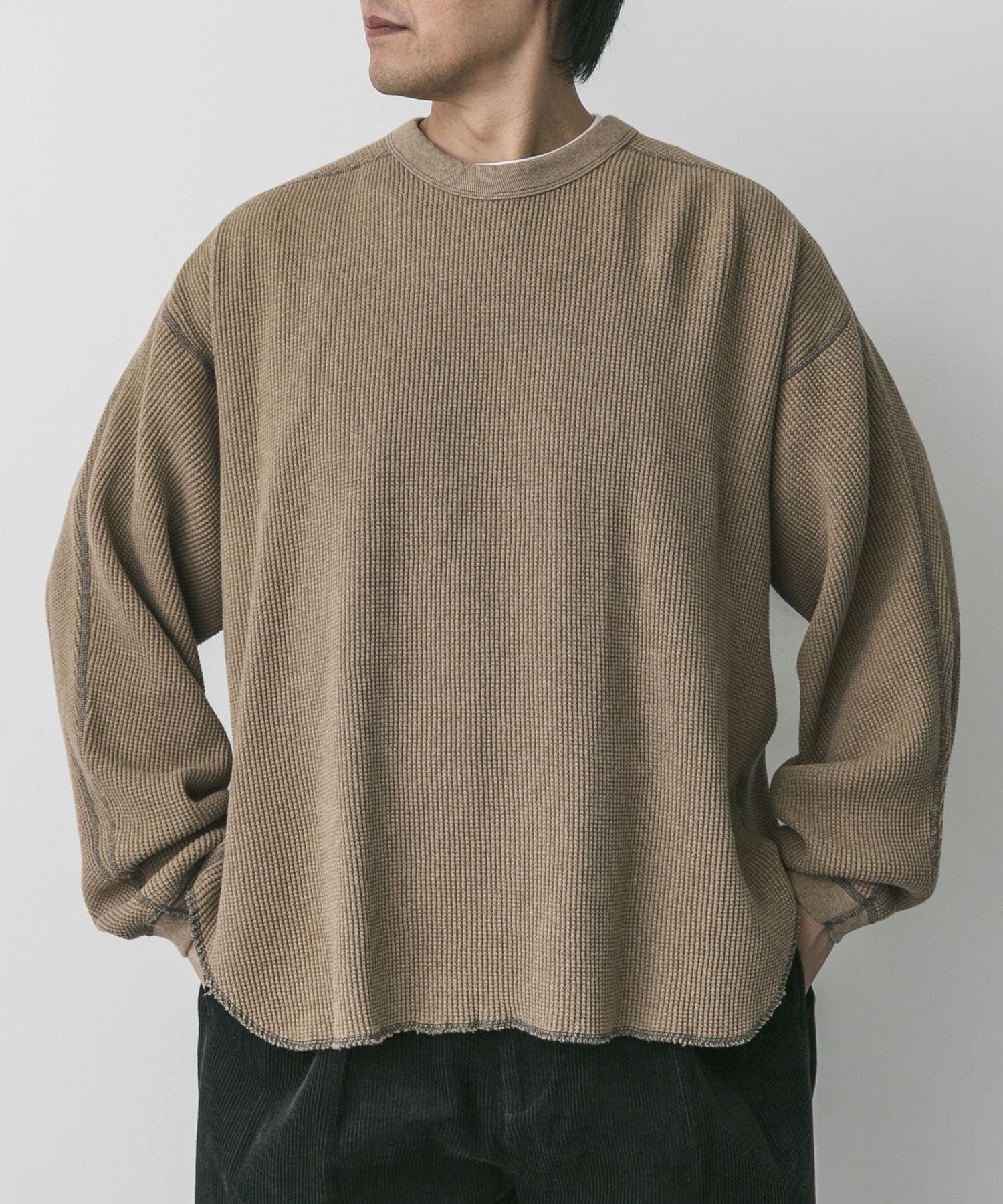 ENDS and MEANS　Waffle Thermal Long-Sleeve