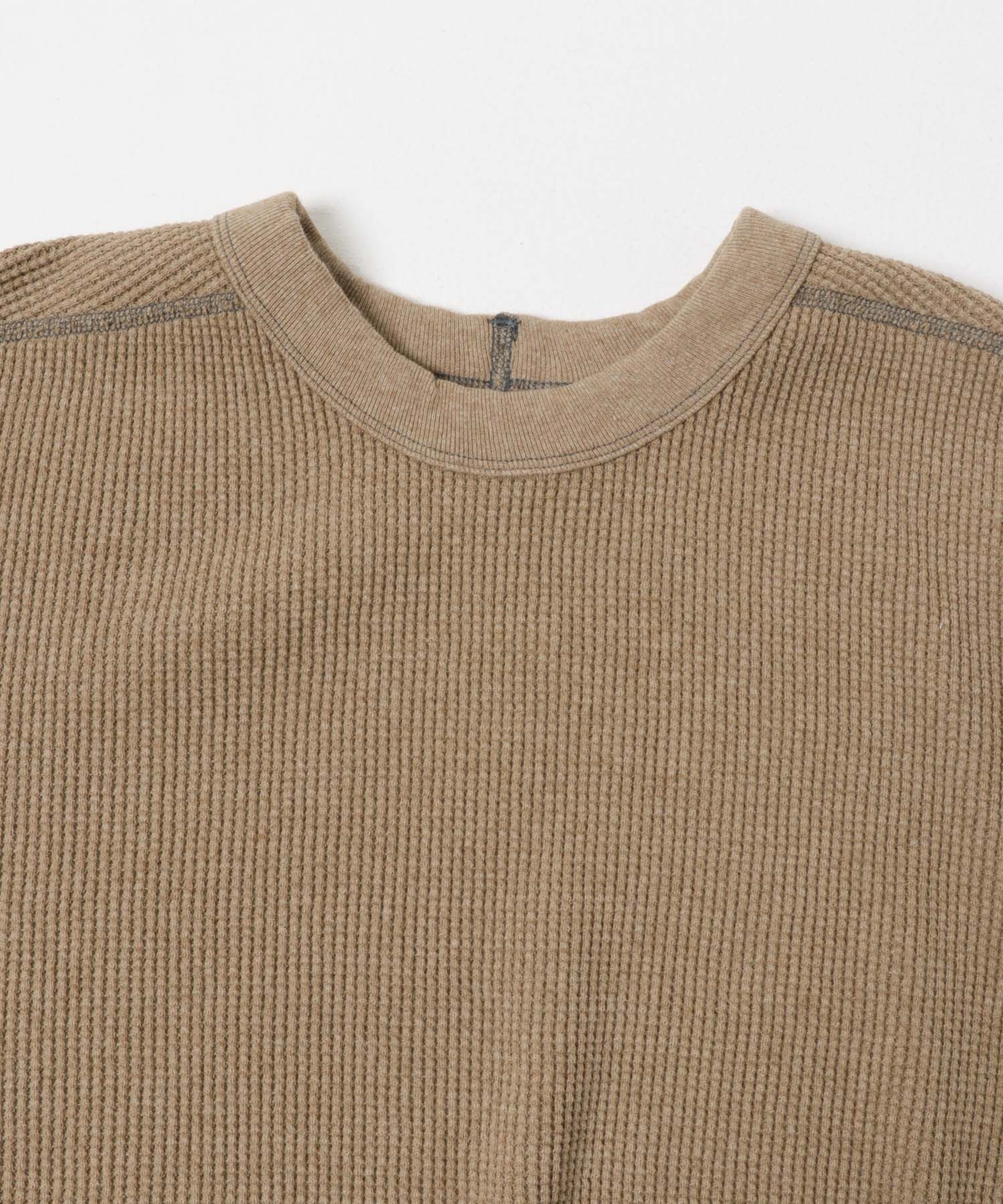 ENDS and MEANS　Waffle Thermal Long-Sleeve Brown M
