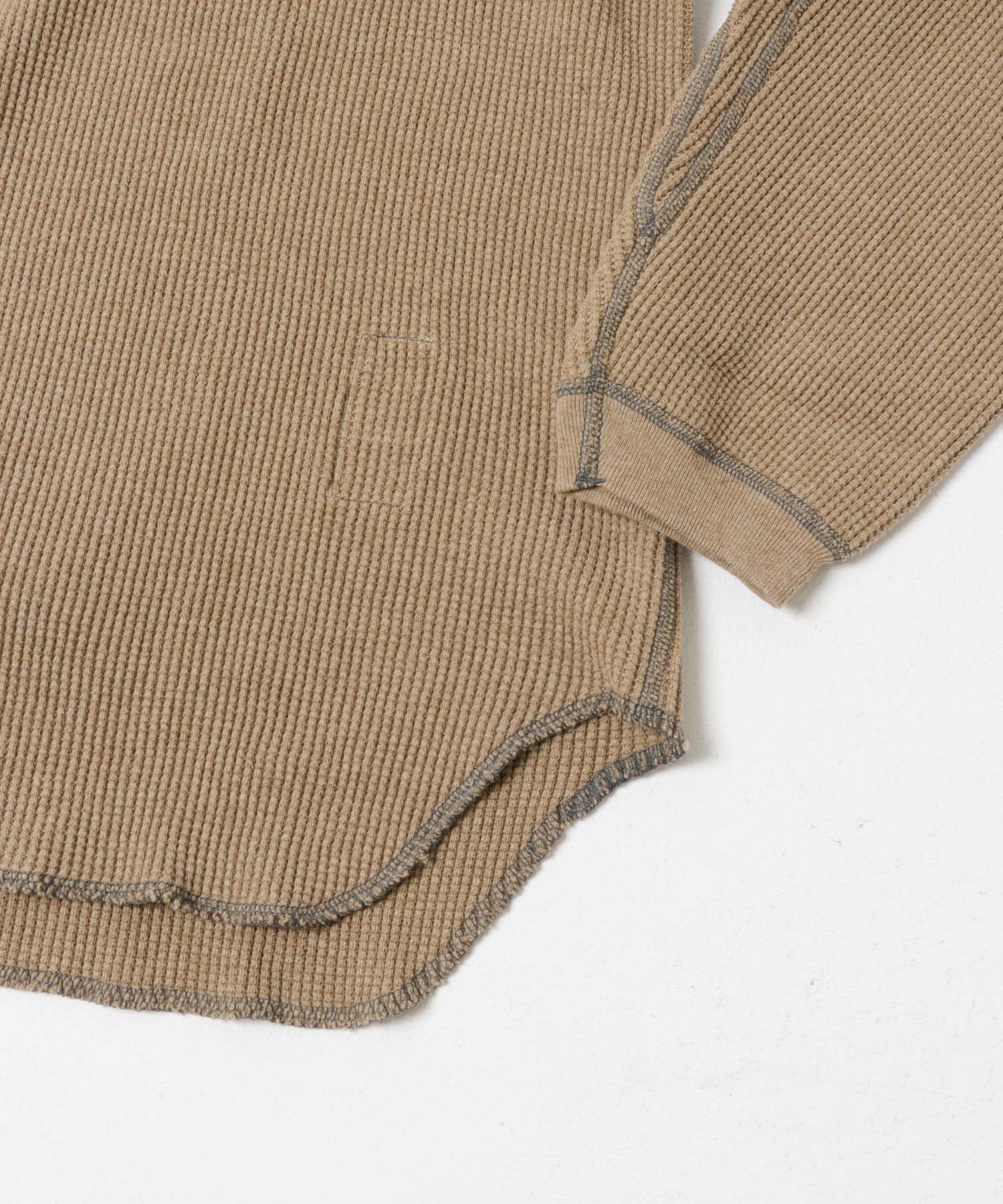 ENDS and MEANS　Waffle Thermal Long-Sleeve Brown M