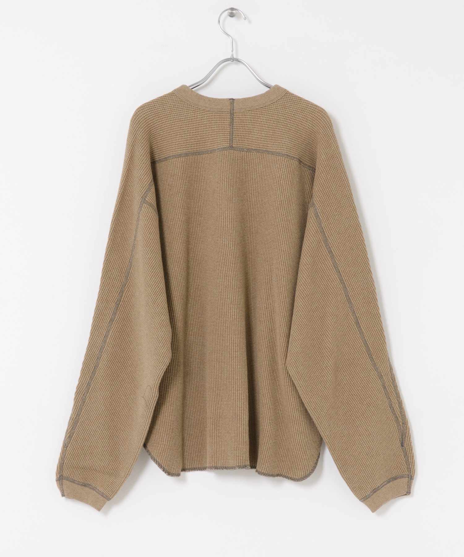 ENDS and MEANS　Waffle Thermal Long-Sleeve Brown M
