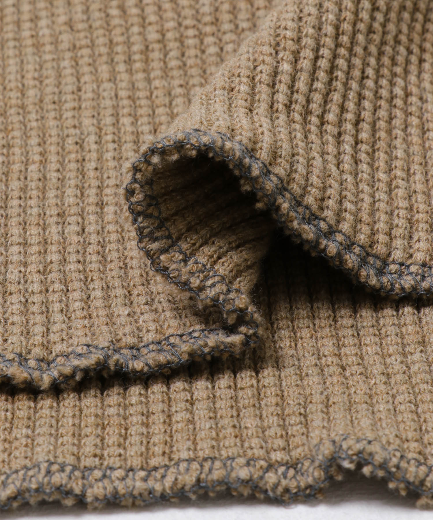 ENDS and MEANS　Waffle Thermal Long-Sleeve Brown M