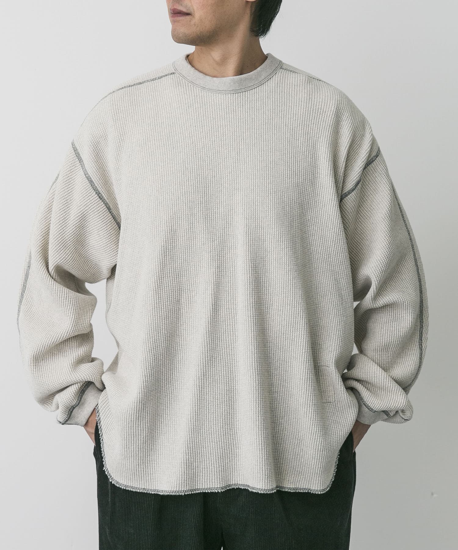 ENDS and MEANS　Waffle Thermal Long-Sleeve