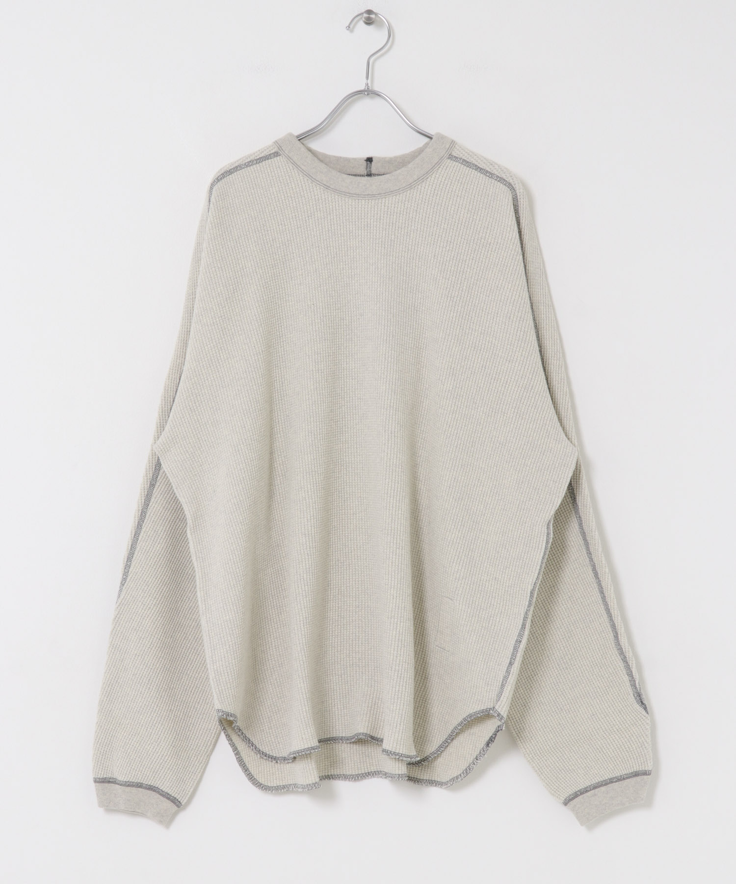 ENDS and MEANS　Waffle Thermal Long-Sleeve Oatmeal M