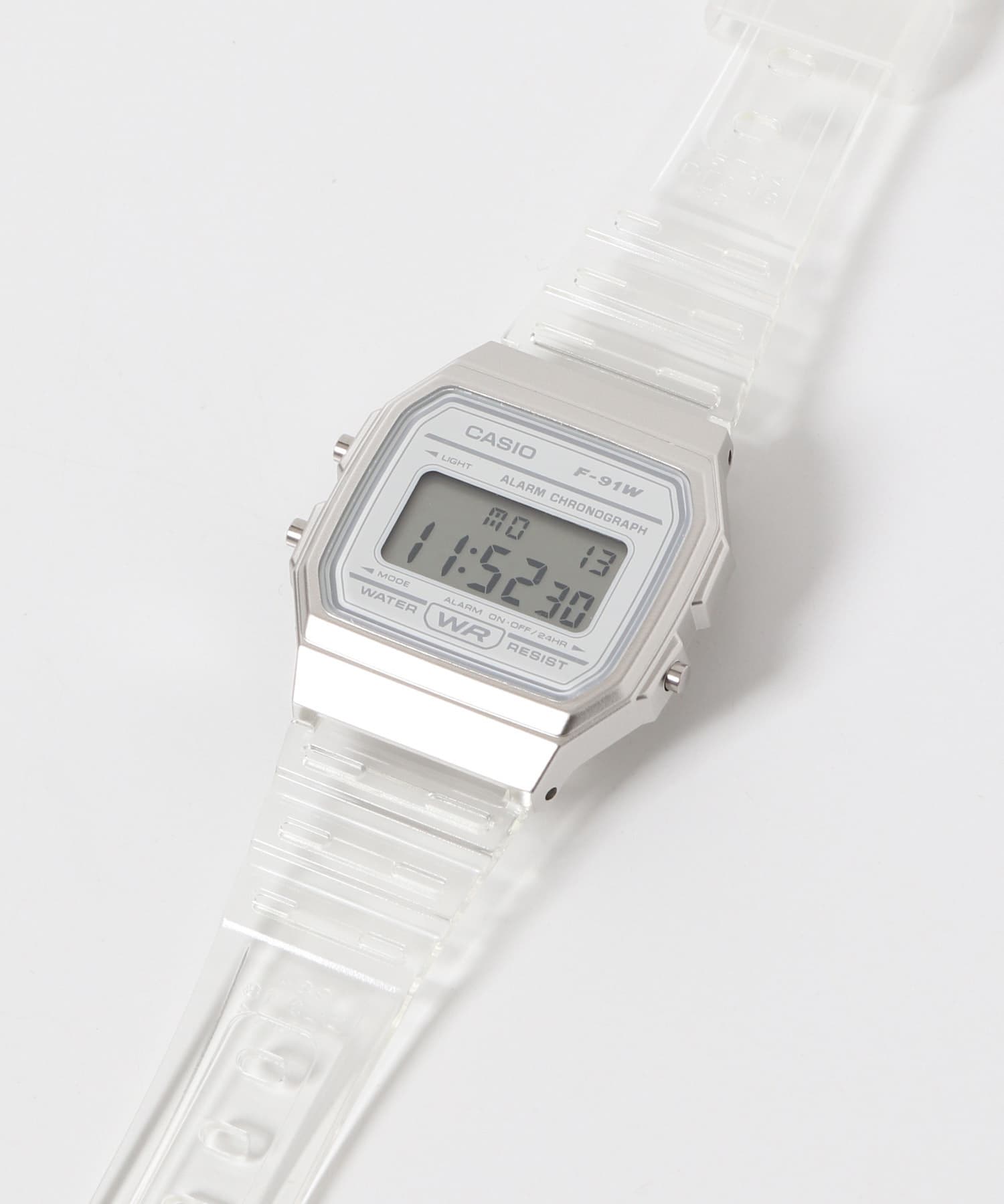 CASIO　F-91WS-7JH CLEAR/WHT FREE