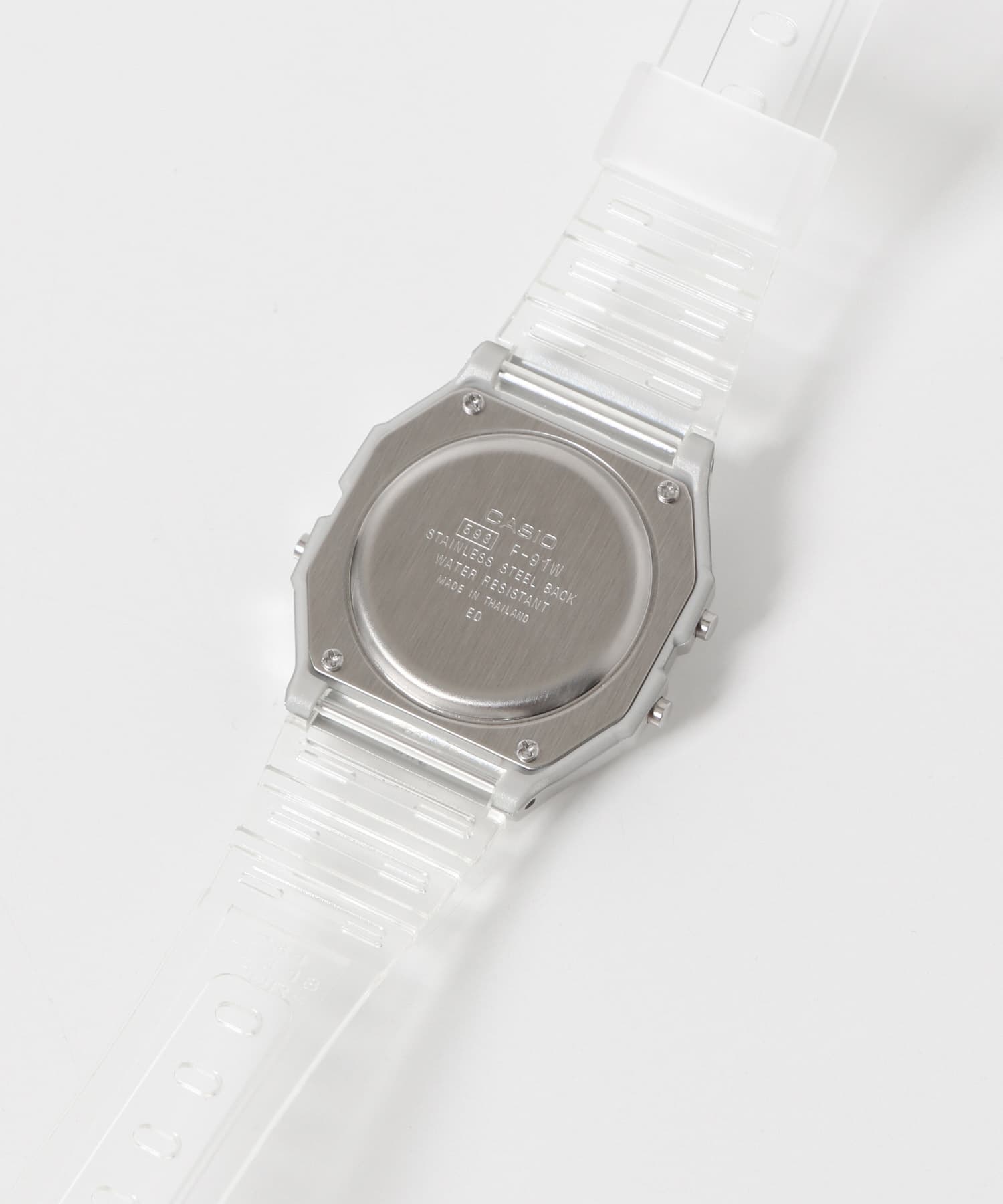 CASIO　F-91WS-7JH CLEAR/WHT FREE