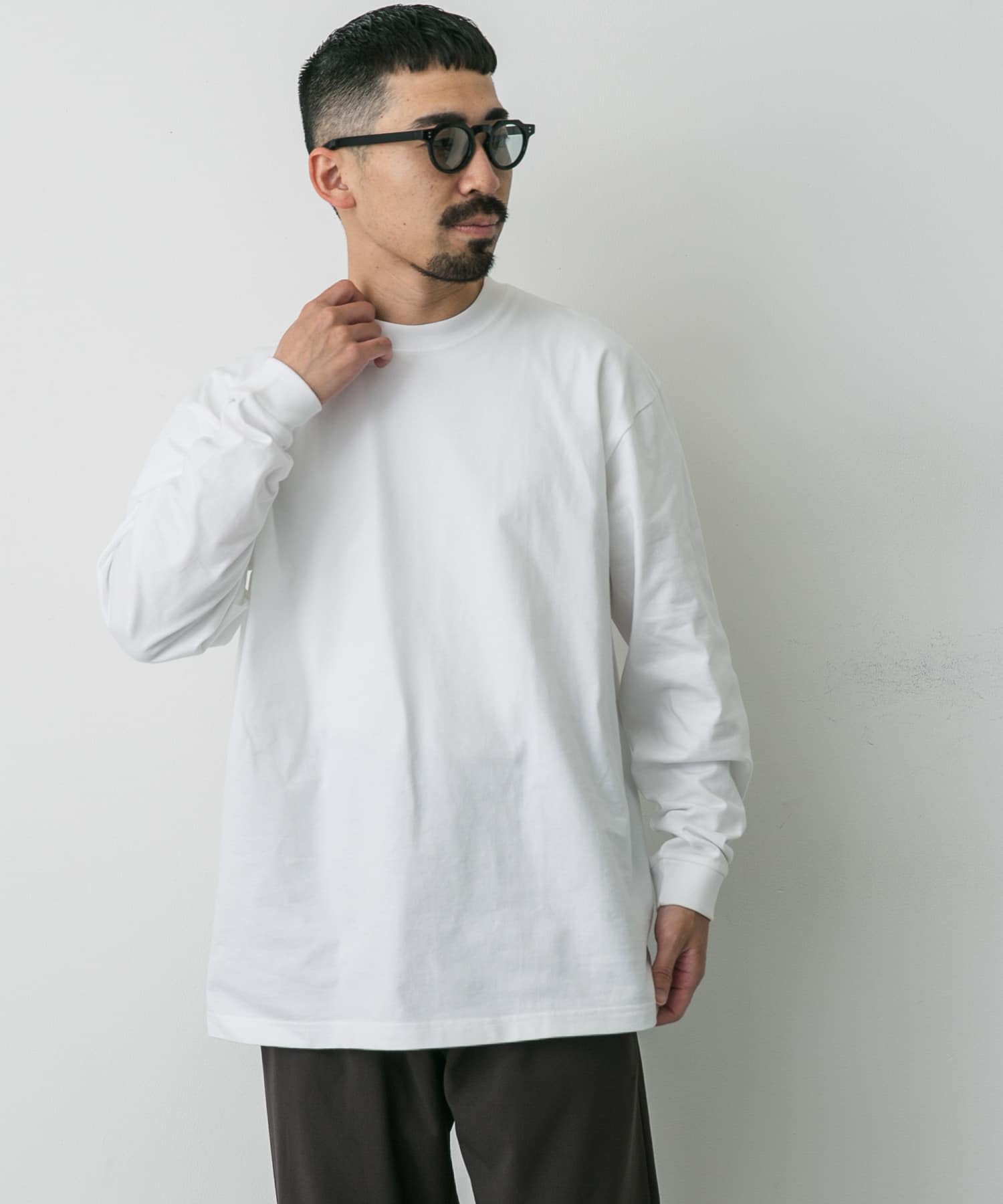 『別注』HANES×DOORS　BEEFY-T DOORS FIT LONG-SLEEVE ホワイト M