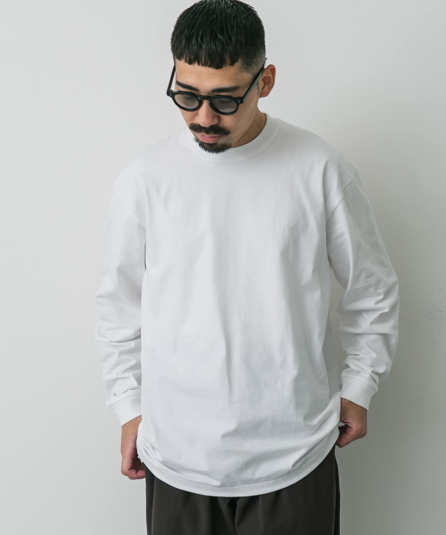 『別注』HANES×DOORS　BEEFY-T DOORS FIT LONG-SLEEVE ホワイト M