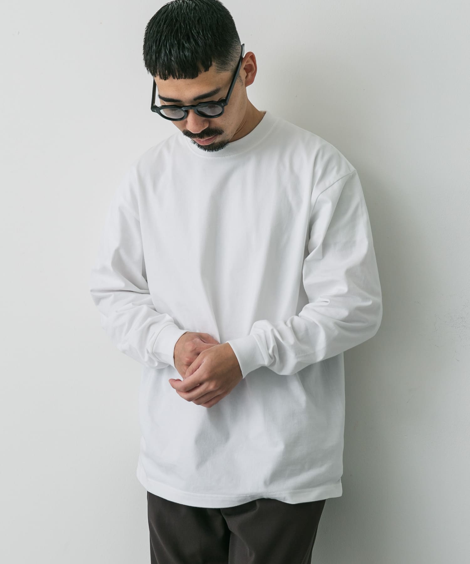 『別注』HANES×DOORS　BEEFY-T DOORS FIT LONG-SLEEVE ホワイト M