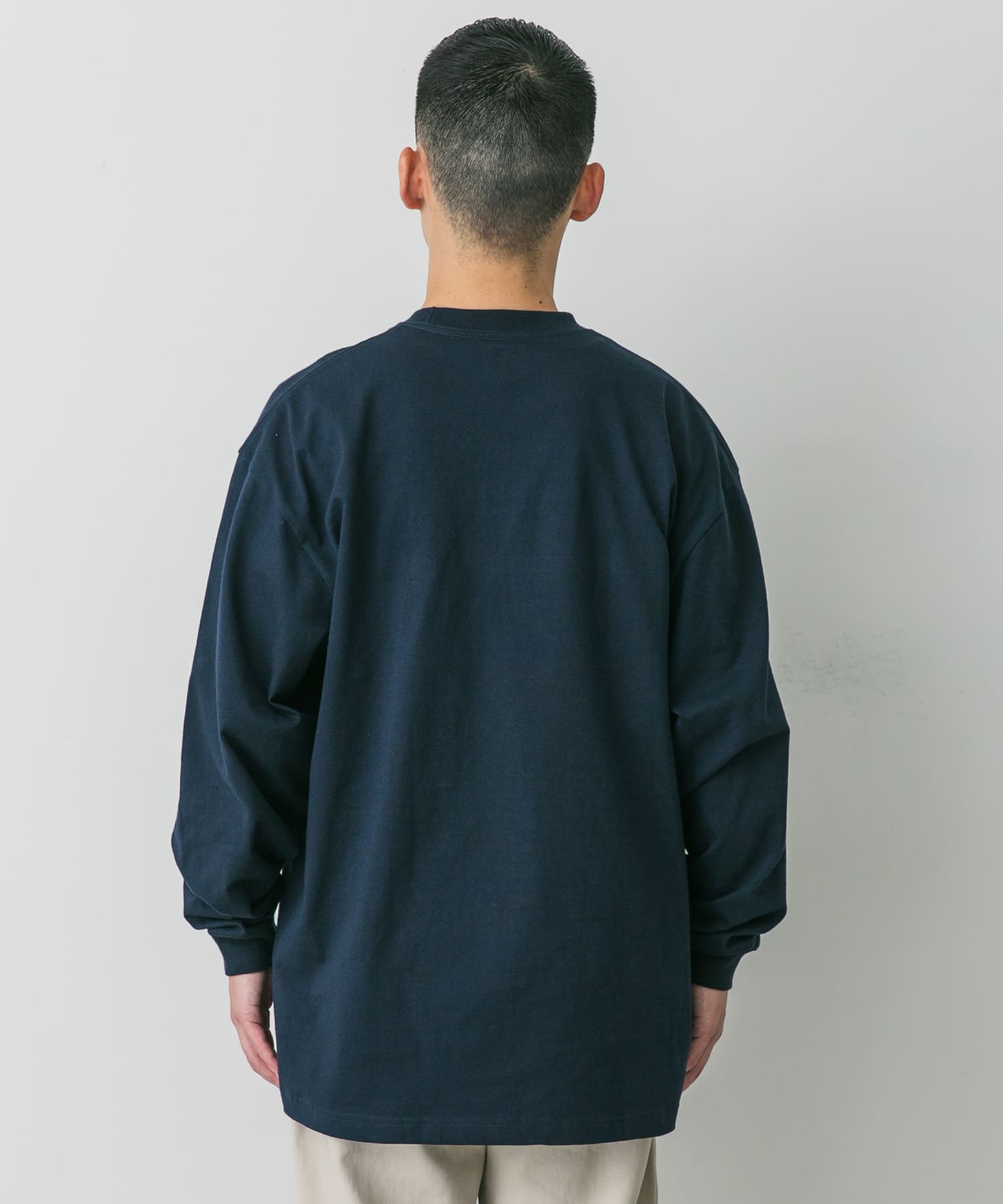『別注』HANES×DOORS　BEEFY-T DOORS FIT LONG-SLEEVE ネイビー M