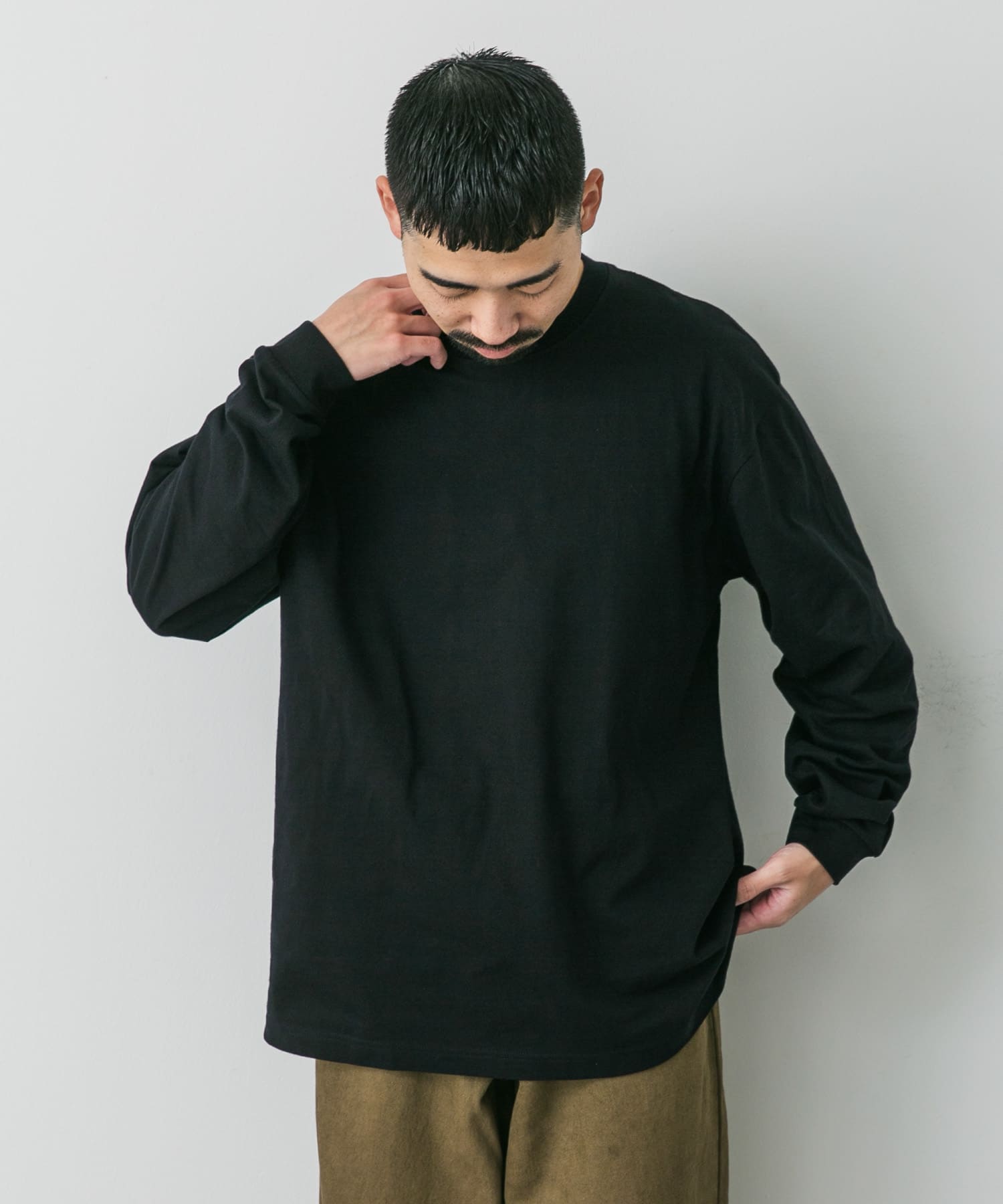 『別注』HANES×DOORS　BEEFY-T DOORS FIT LONG-SLEEVE ブラック M