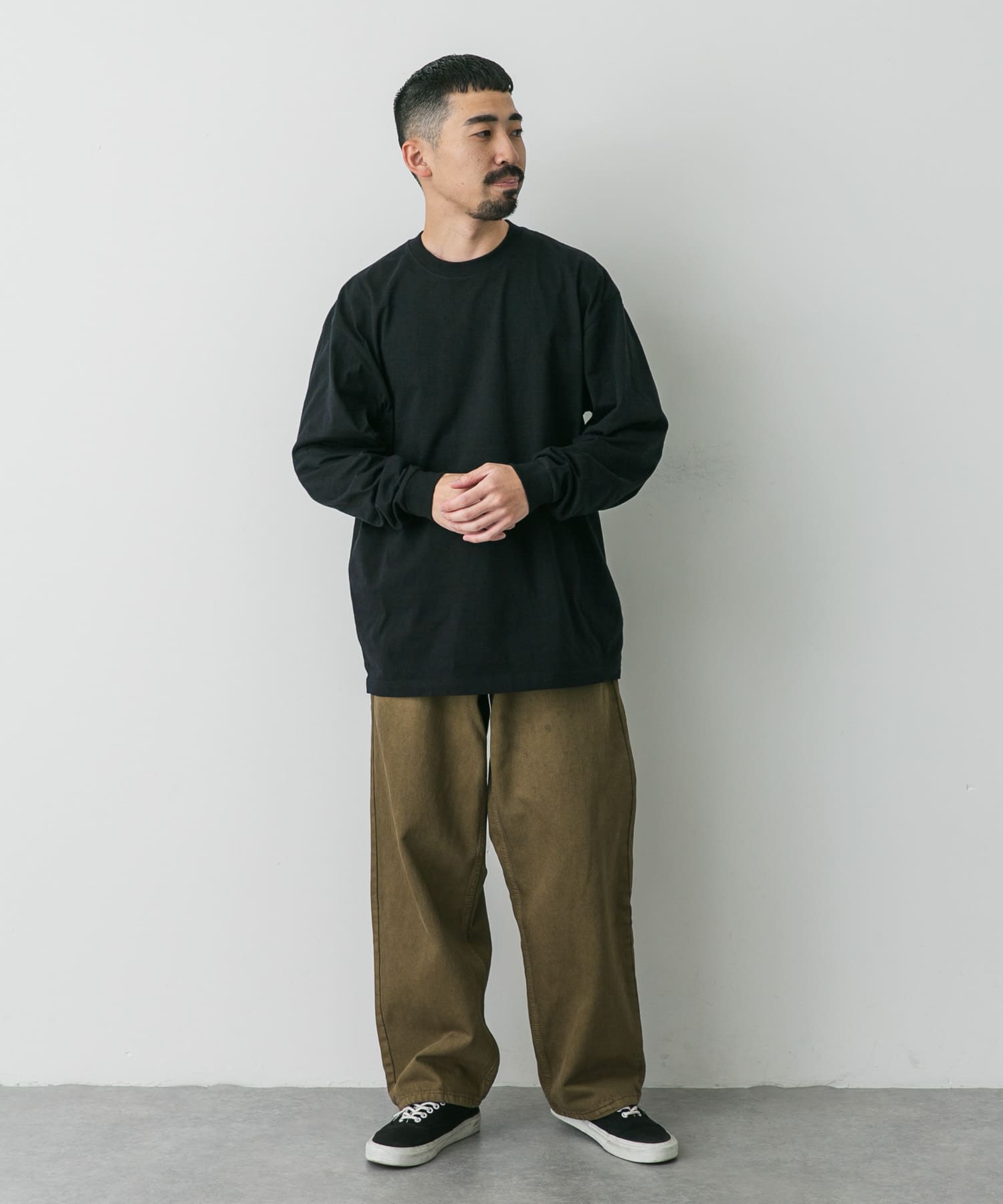 『別注』HANES×DOORS　BEEFY-T DOORS FIT LONG-SLEEVE ブラック M