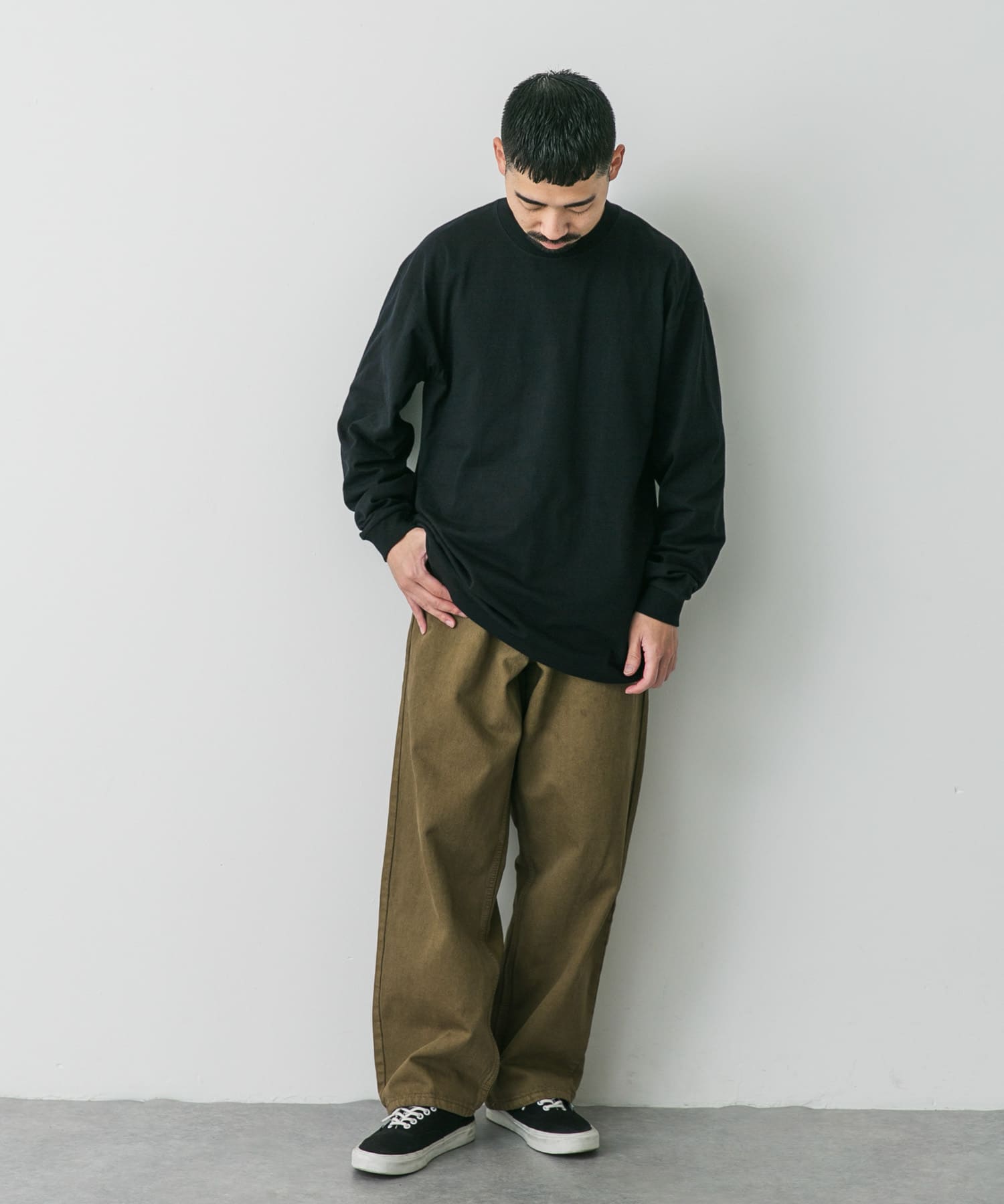 『別注』HANES×DOORS　BEEFY-T DOORS FIT LONG-SLEEVE ブラック M