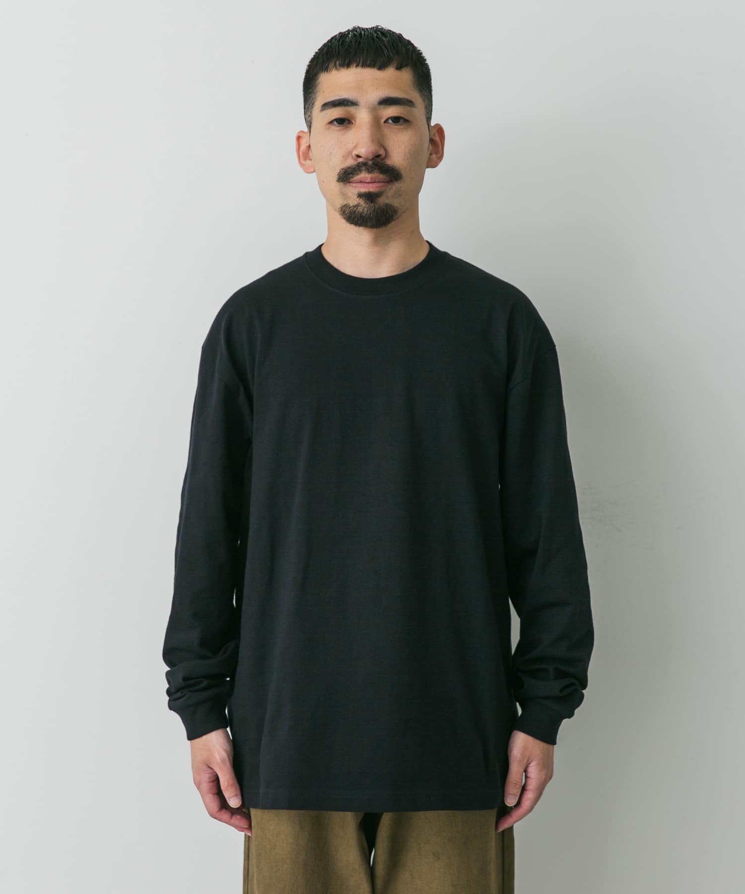 『別注』HANES×DOORS　BEEFY-T DOORS FIT LONG-SLEEVE ブラック M