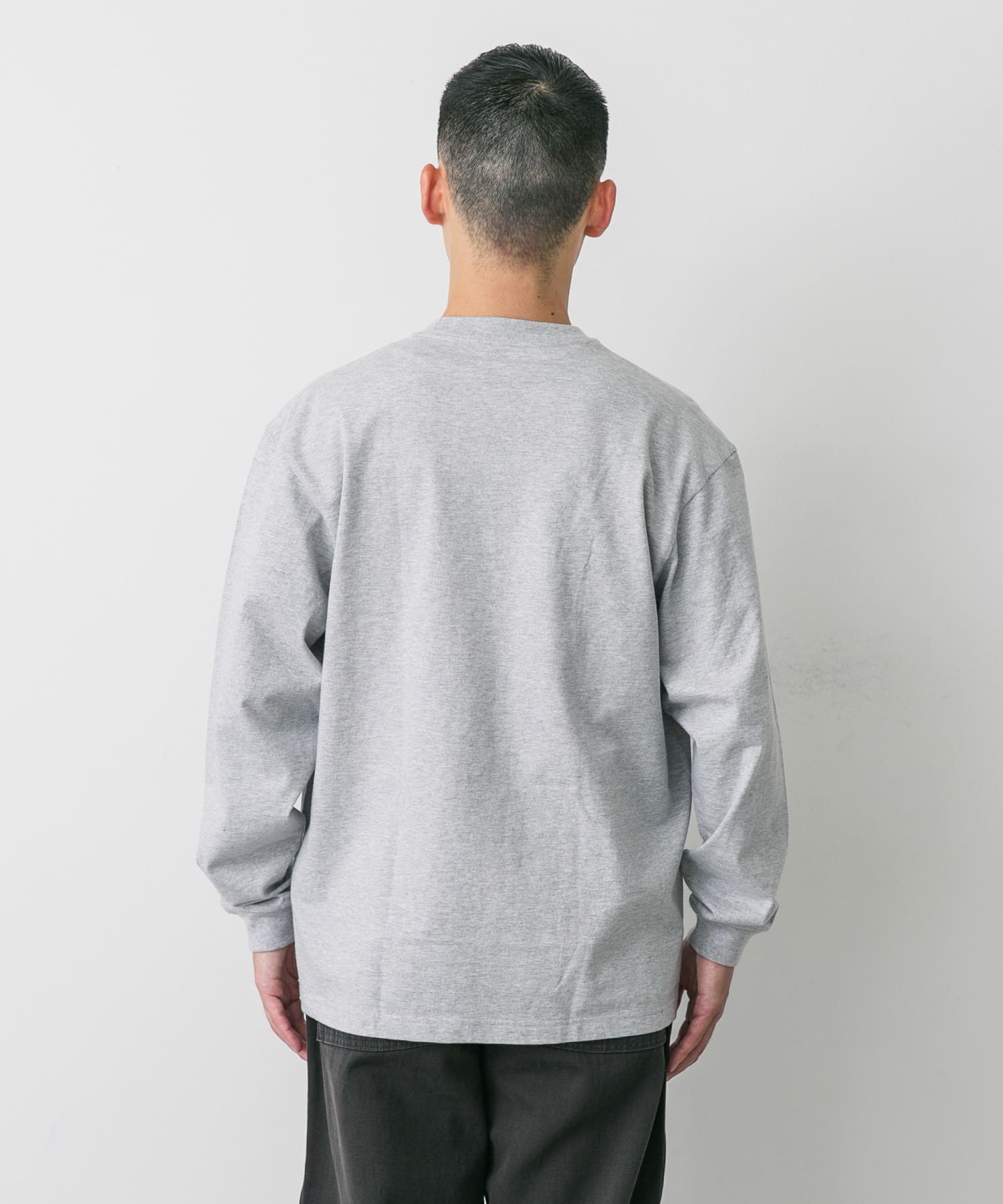 『別注』HANES×DOORS　BEEFY-T DOORS FIT LONG-SLEEVE グレー M