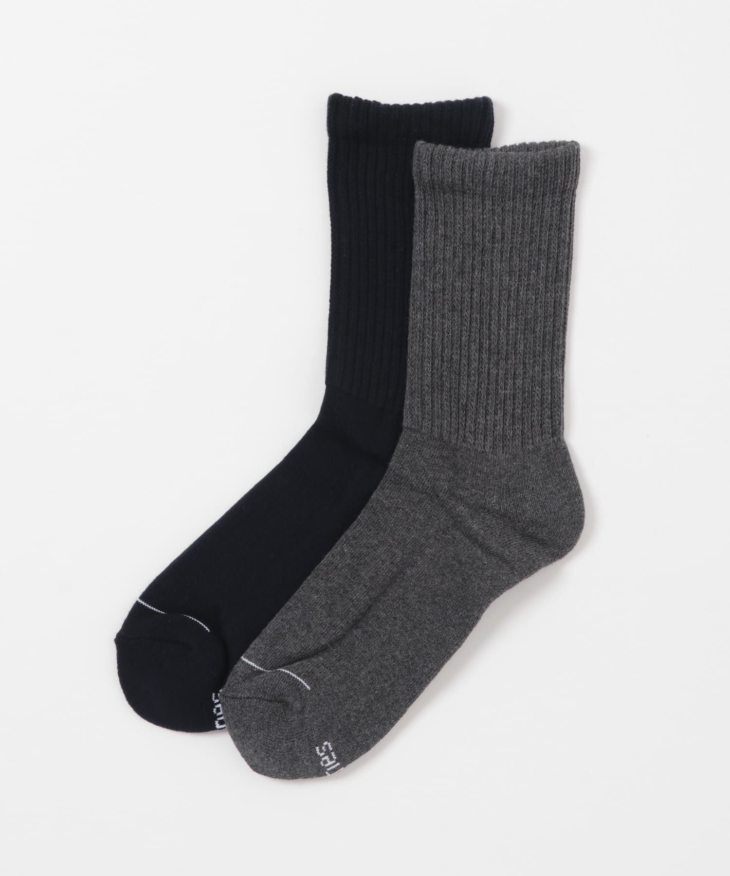 HANES　クルーソックス2P NVY×CHC M