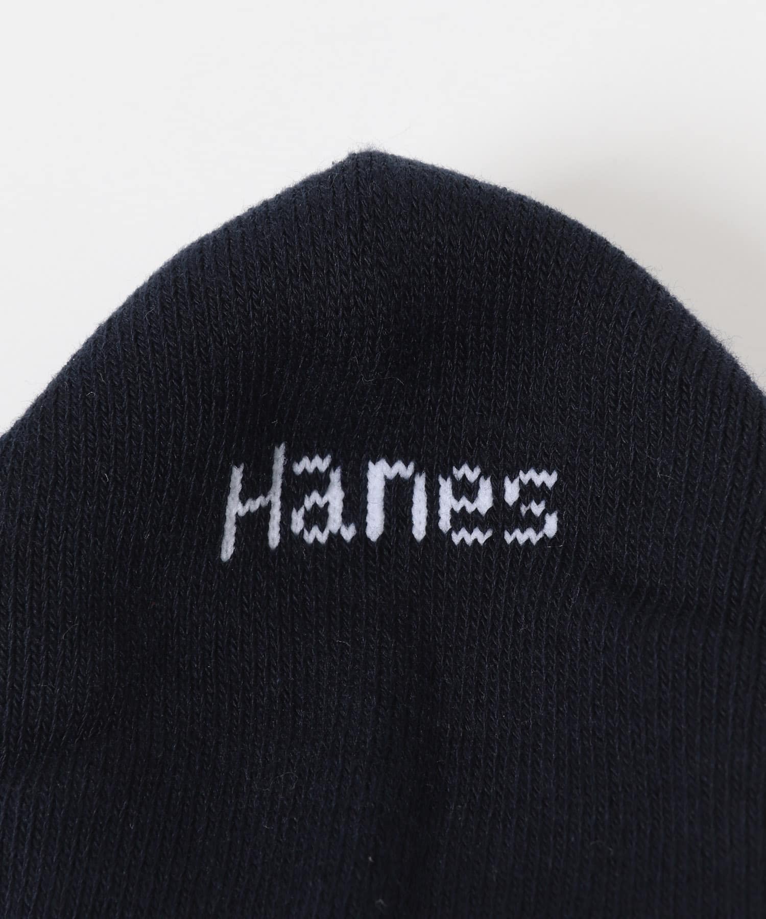 HANES　クルーソックス2P NVY×CHC M