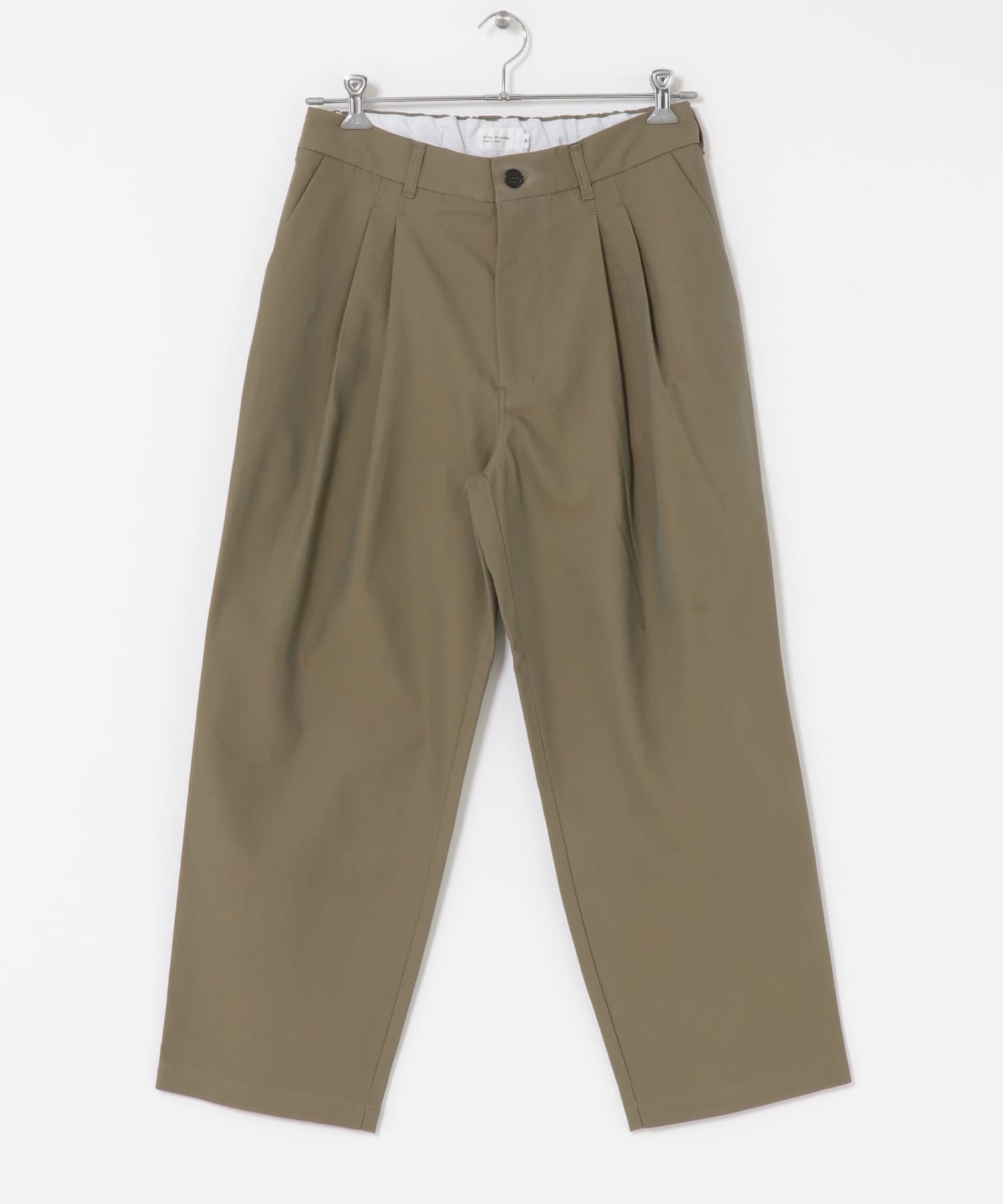 STILL BY HAND　Deep tuck pressed pants OLIVE 44