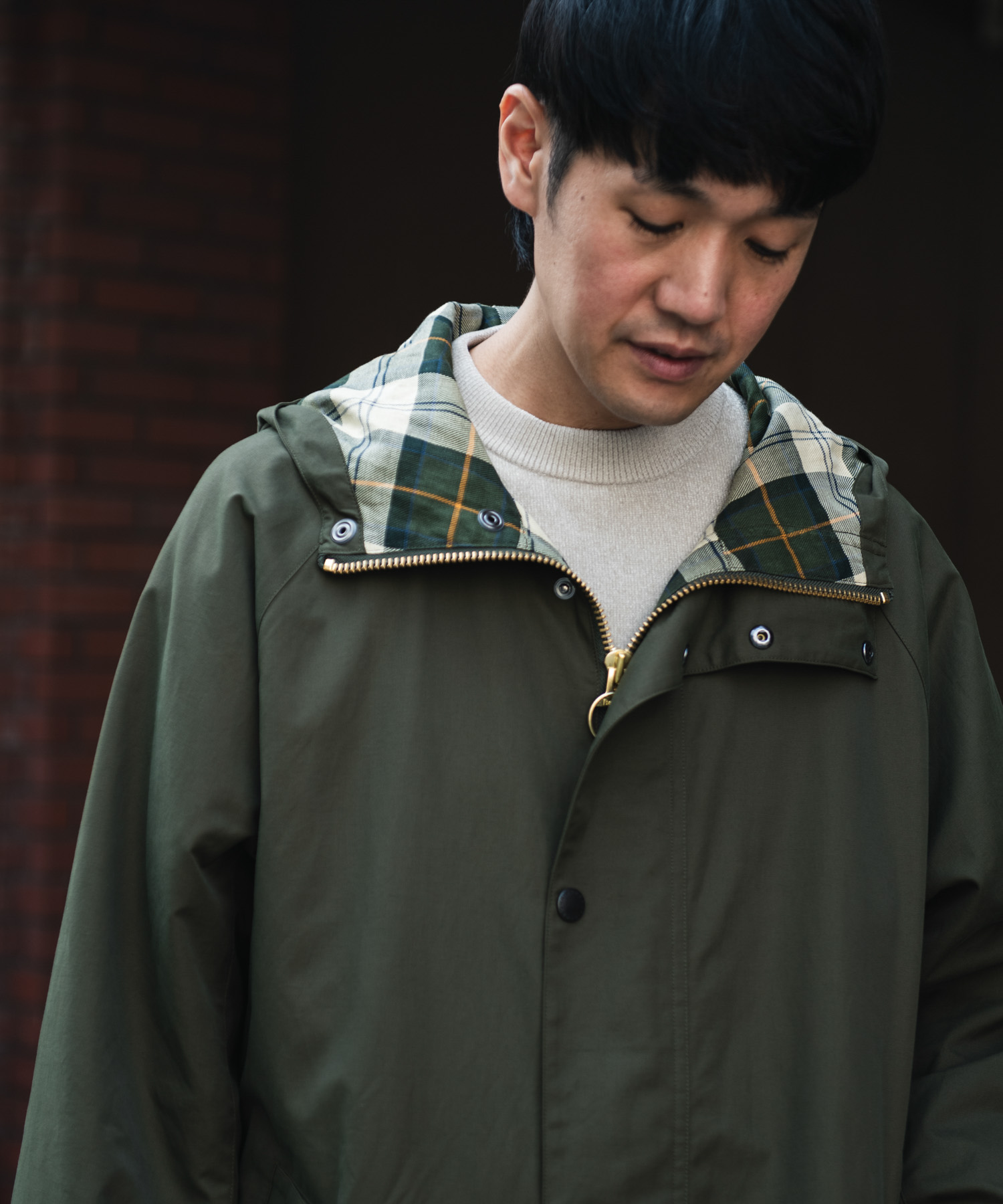 『別注』Barbour　HOODED COAT SAGE 38