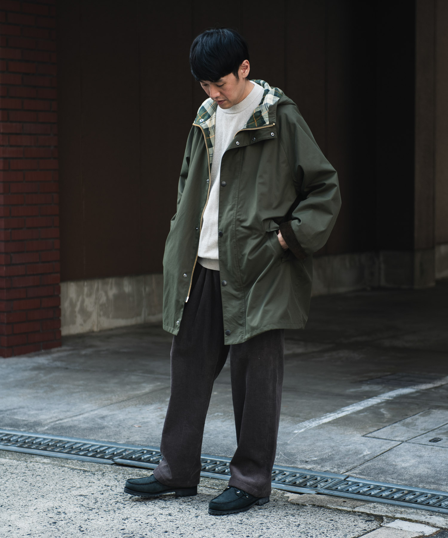 『別注』Barbour　HOODED COAT SAGE 38