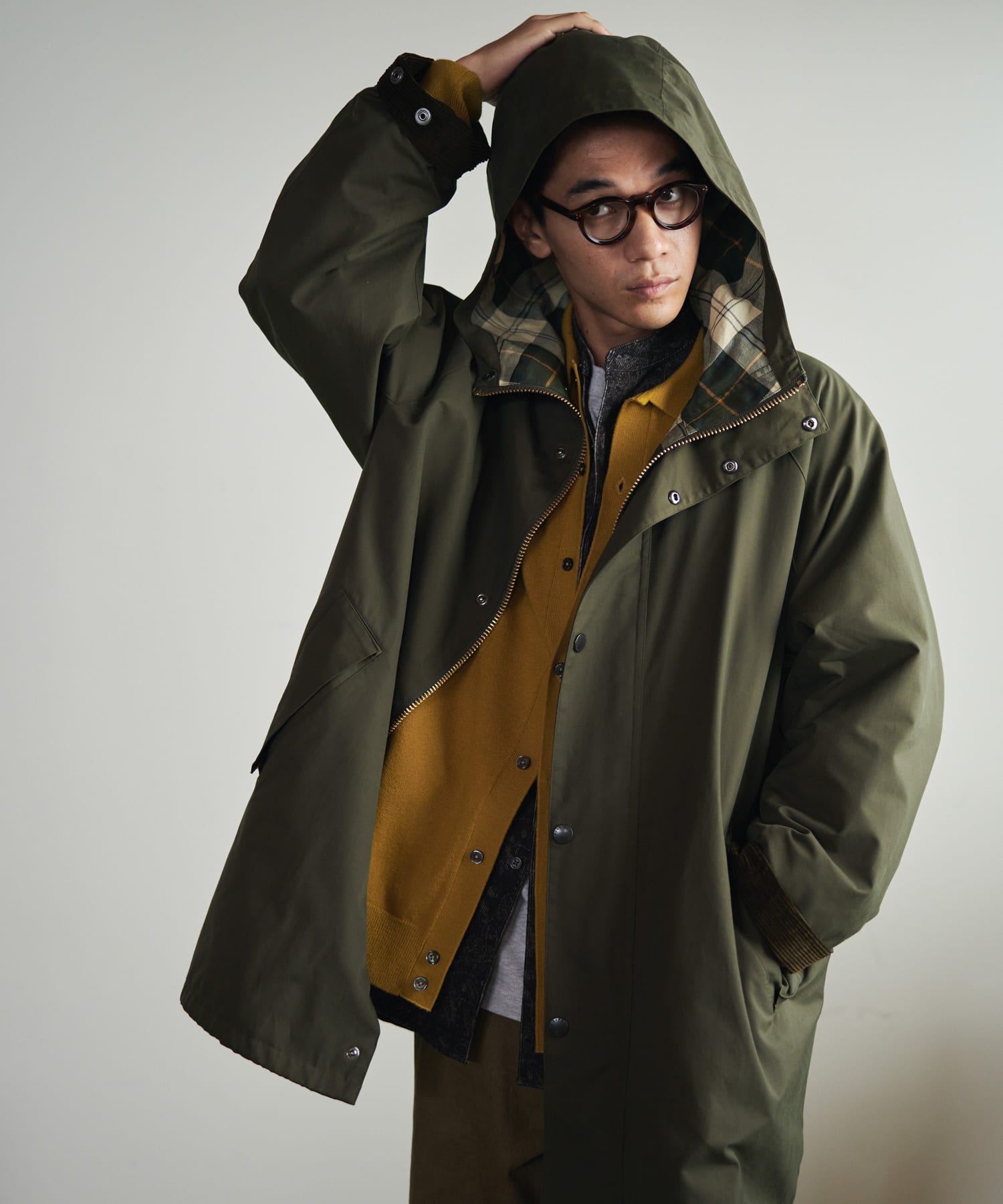 『別注』Barbour　HOODED COAT SAGE 40