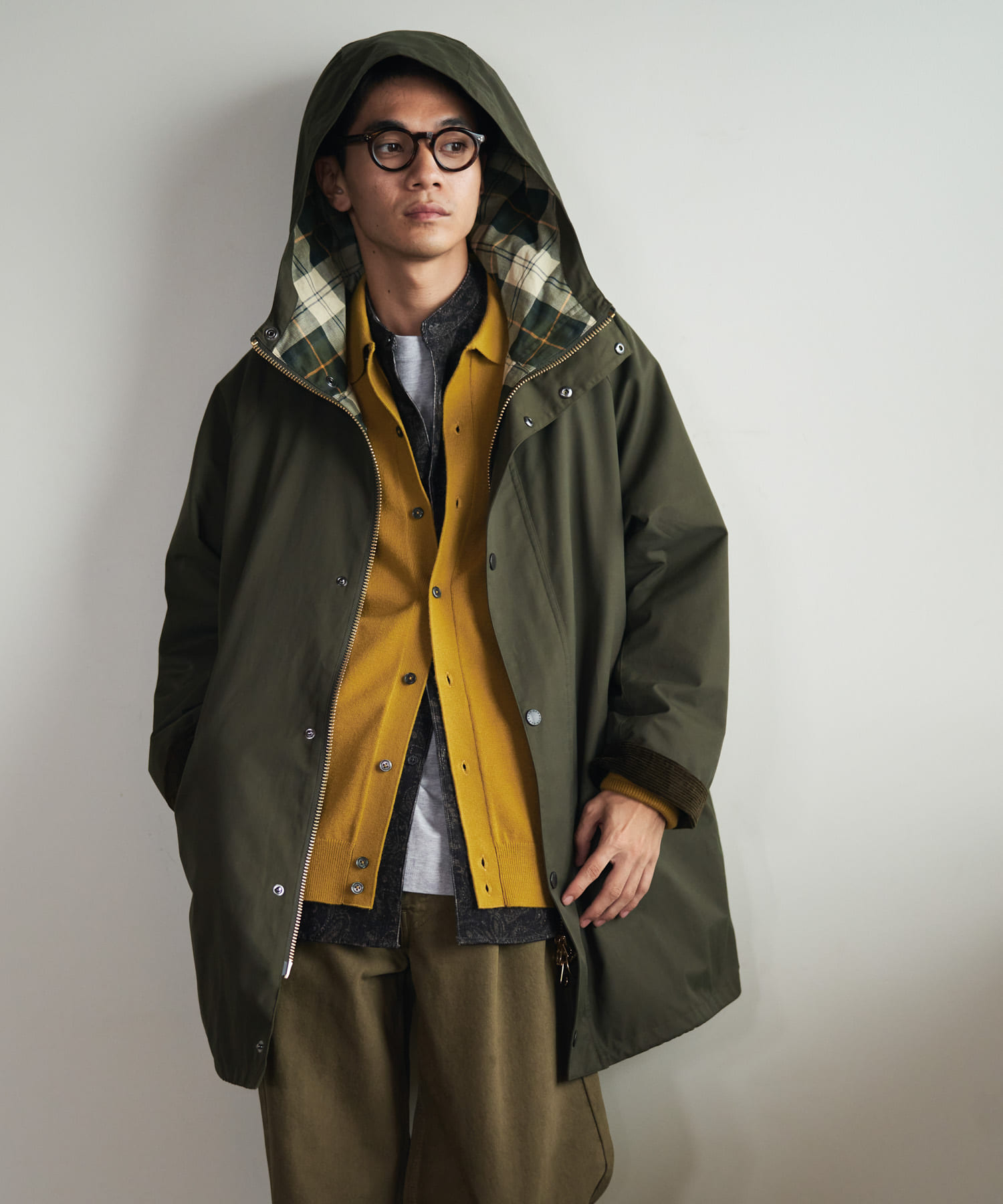 『別注』Barbour　HOODED COAT SAGE 40