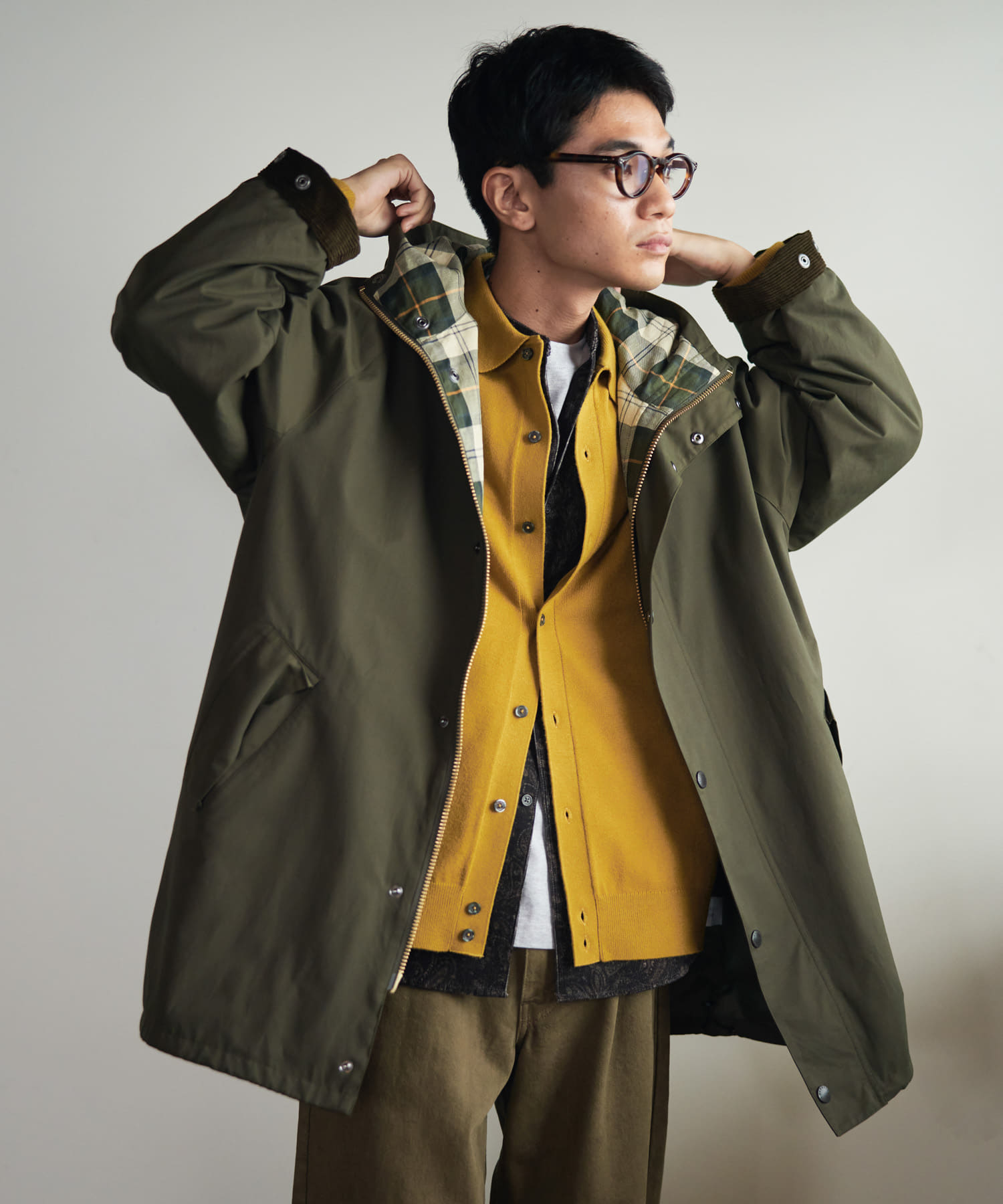 『別注』Barbour　HOODED COAT SAGE 40