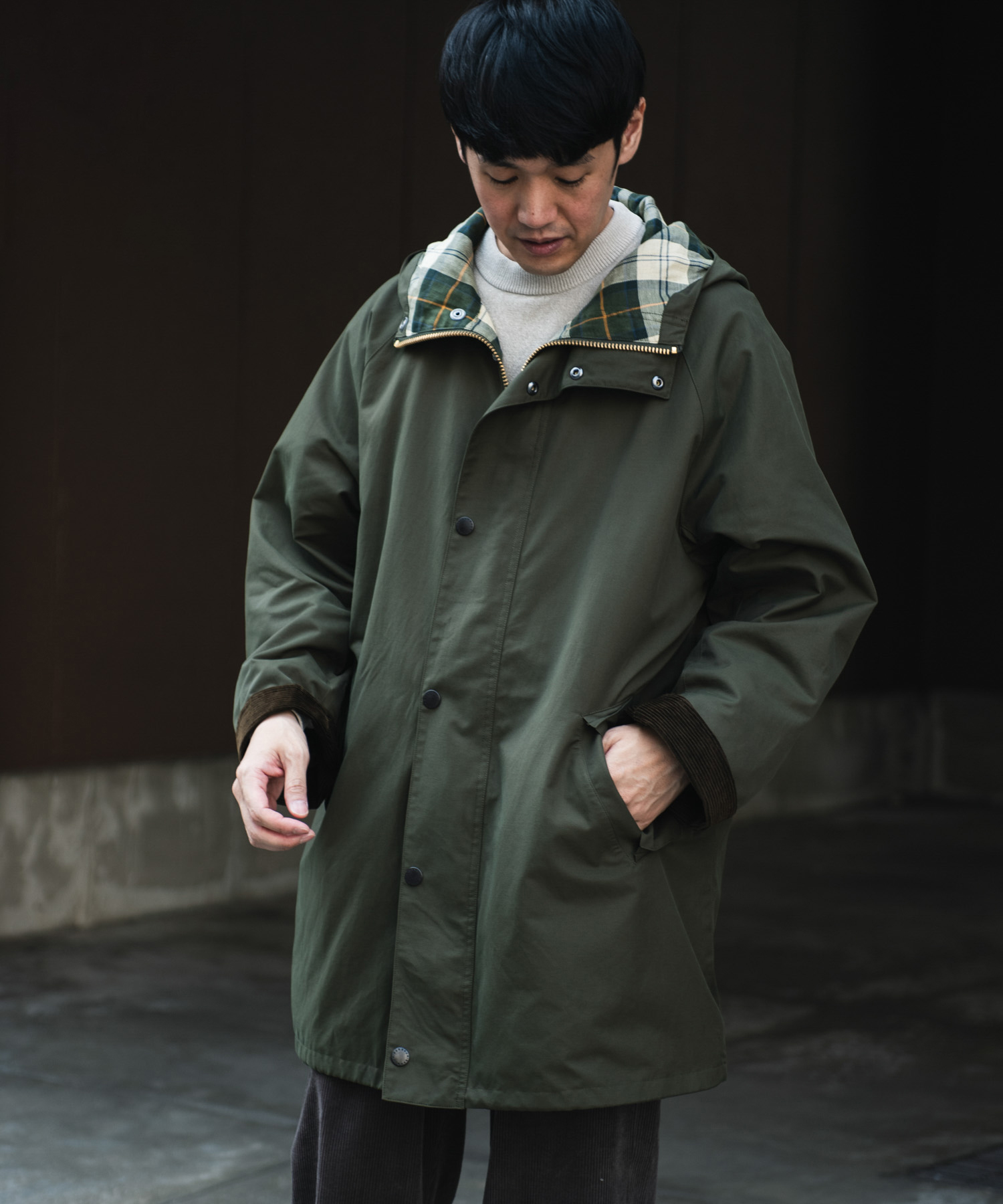 『別注』Barbour×DOORS　HOODED COAT SAGE 40