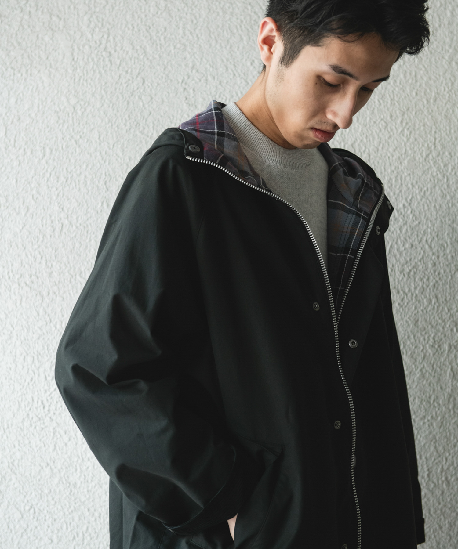 『別注』Barbour×DOORS　HOODED COAT BLACK 38
