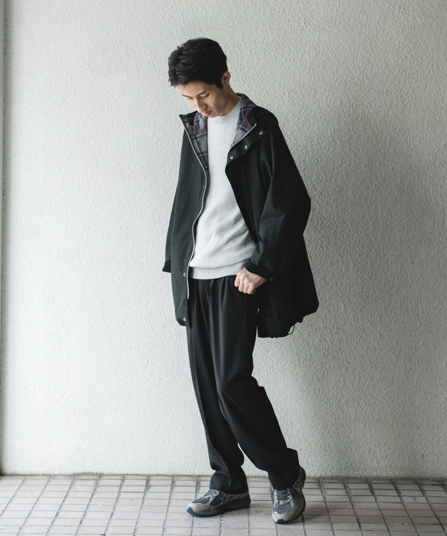 『別注』Barbour×DOORS　HOODED COAT BLACK 38