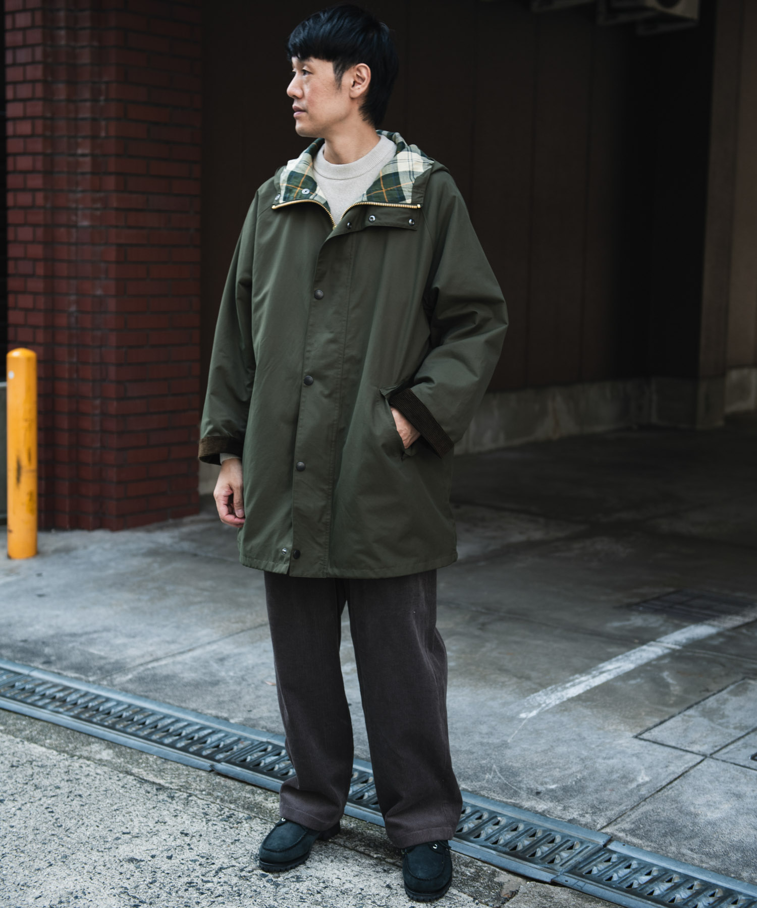 『別注』Barbour×DOORS　HOODED COAT BLACK 40