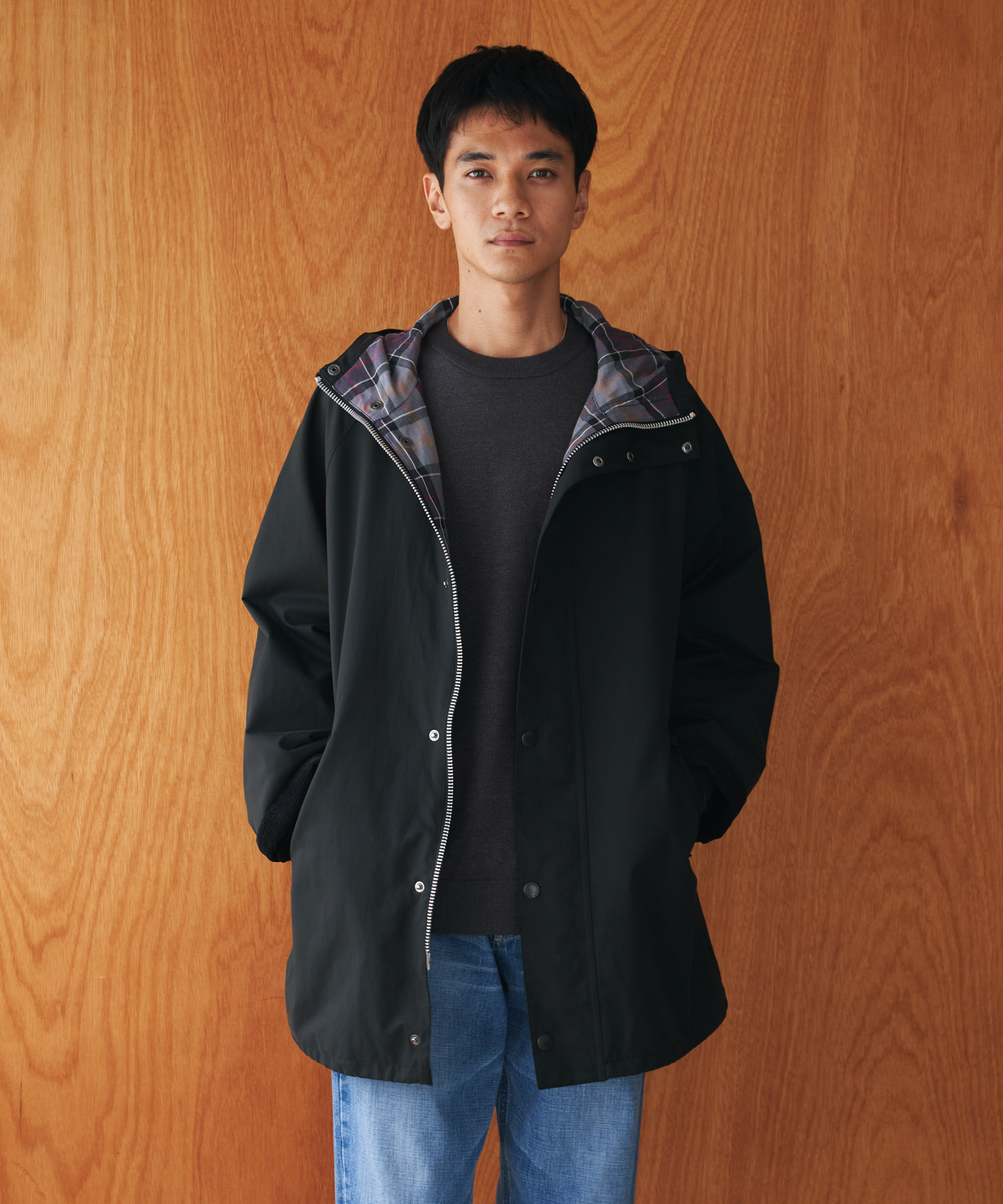 『別注』Barbour×DOORS　HOODED COAT BLACK 38