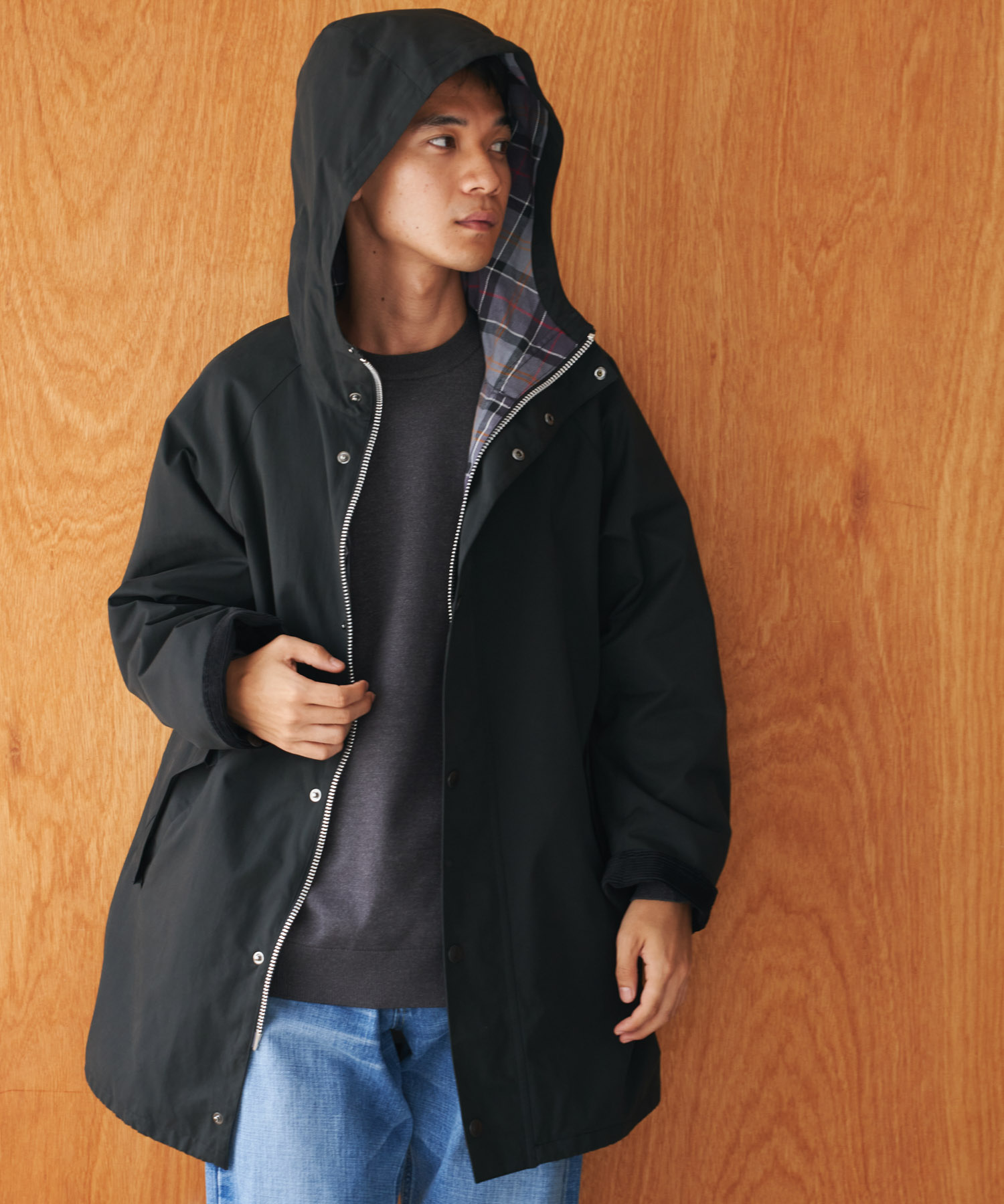 『別注』Barbour×DOORS　HOODED COAT BLACK 38