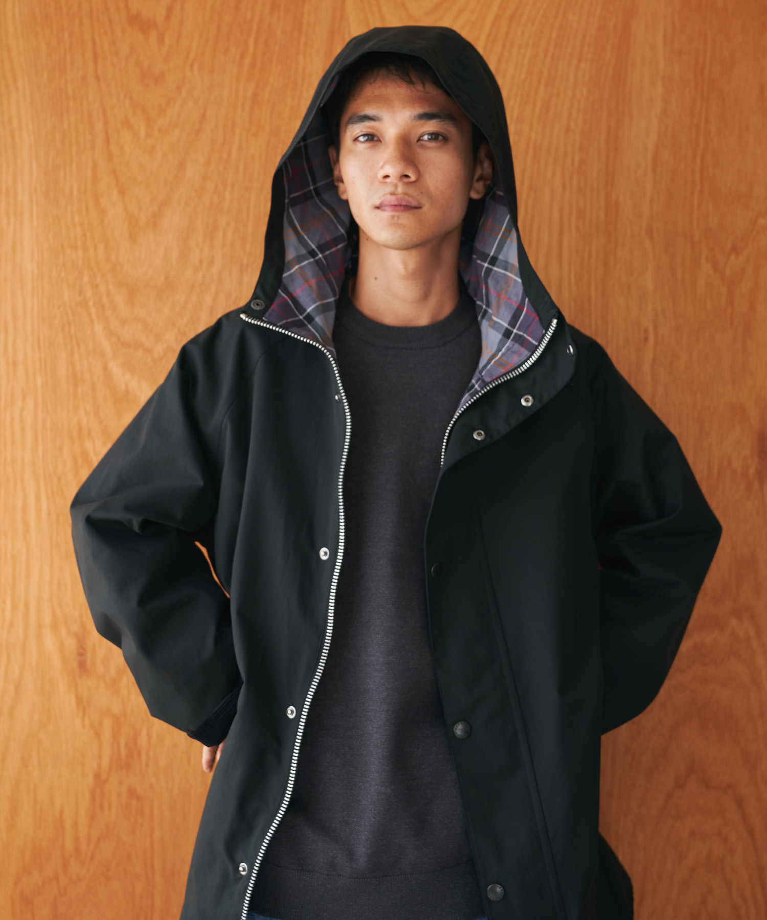 『別注』Barbour×DOORS　HOODED COAT BLACK 38