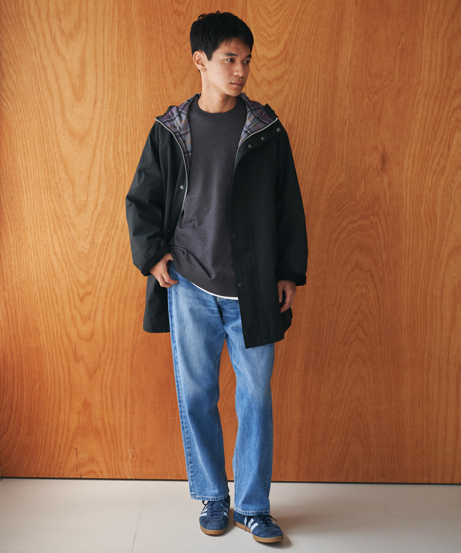 『別注』Barbour×DOORS　HOODED COAT BLACK 38