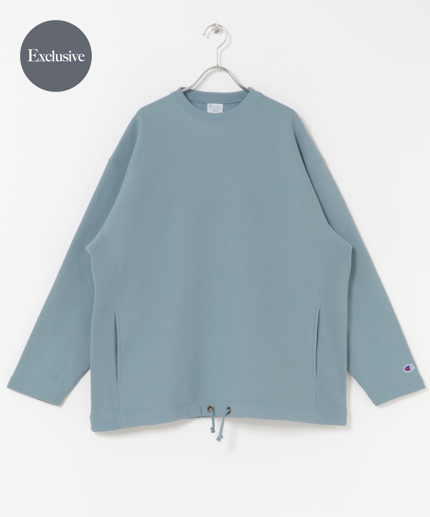 『別注』Champion×DOORS　CREWNECK SWEATSHIRTS ブルーグレー M