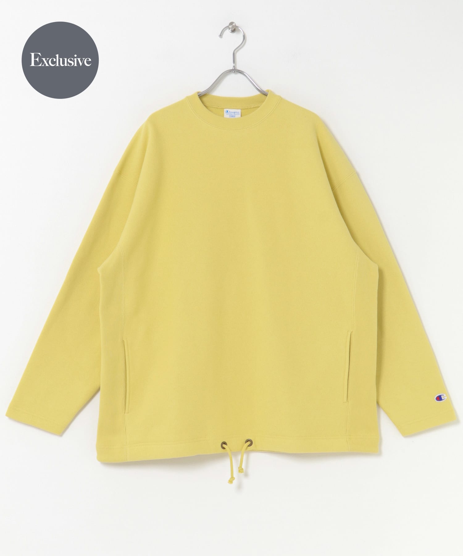 『別注』Champion×DOORS　CREWNECK SWEATSHIRTS クリームイエロー M
