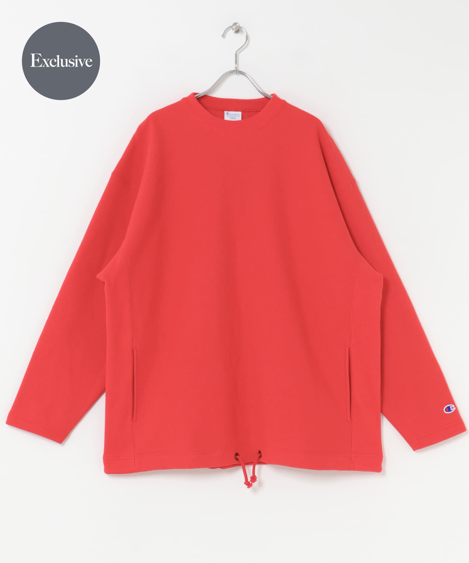 『別注』Champion×DOORS　CREWNECK SWEATSHIRTS ルビーレッド M