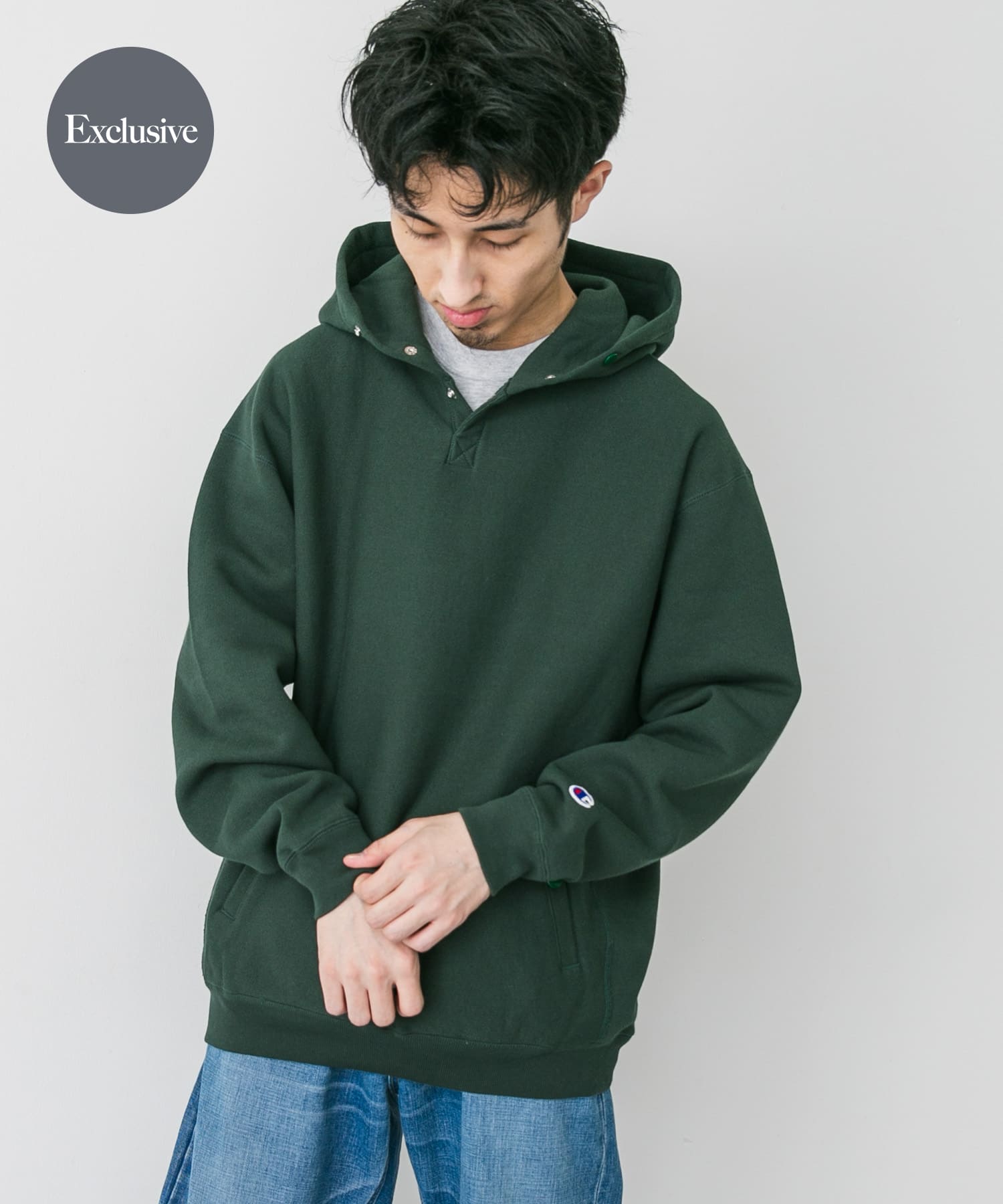 『別注』Champion×DOORS　RW HALF SNAP PARKA