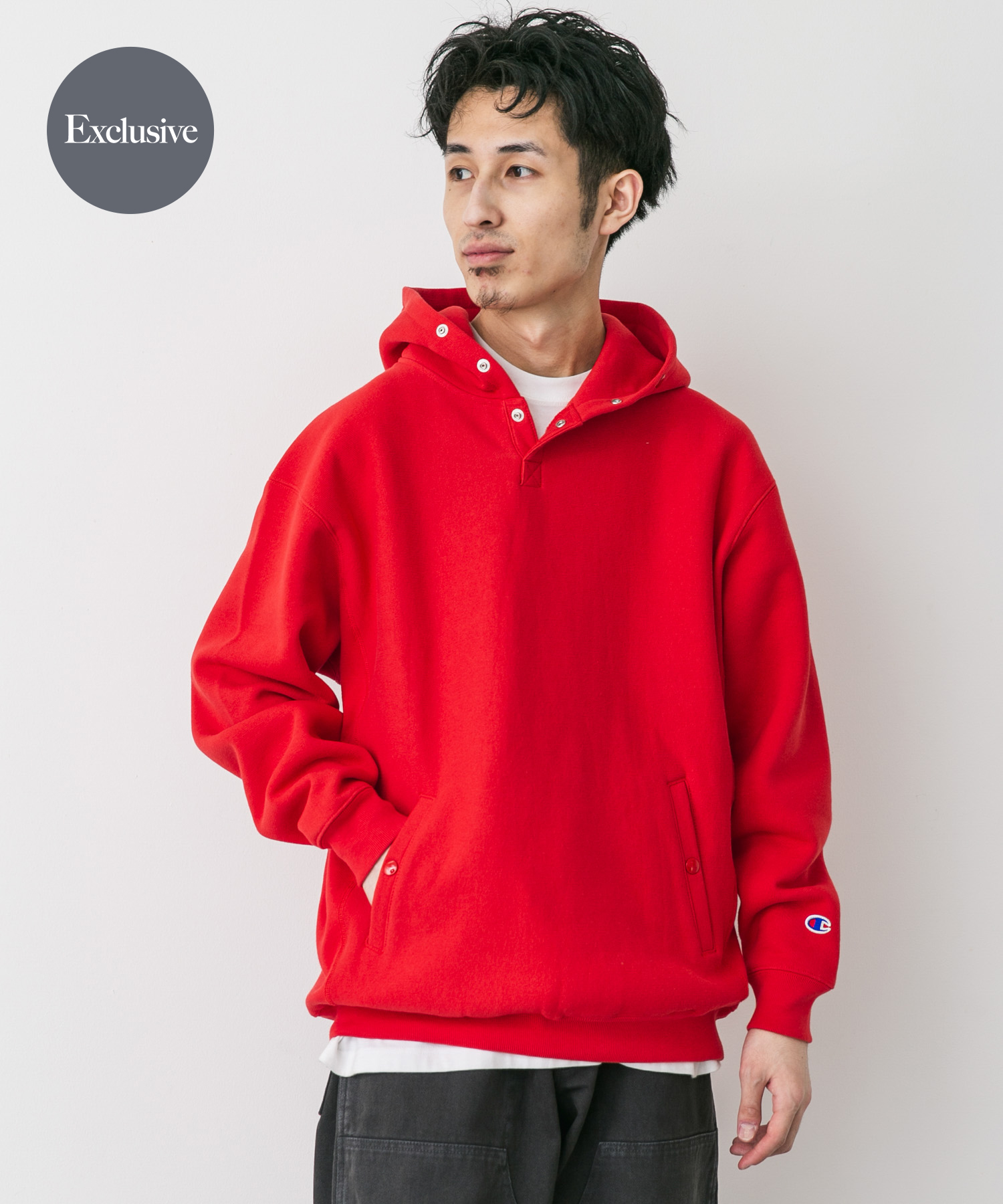 『別注』Champion×DOORS　RW HALF SNAP PARKA