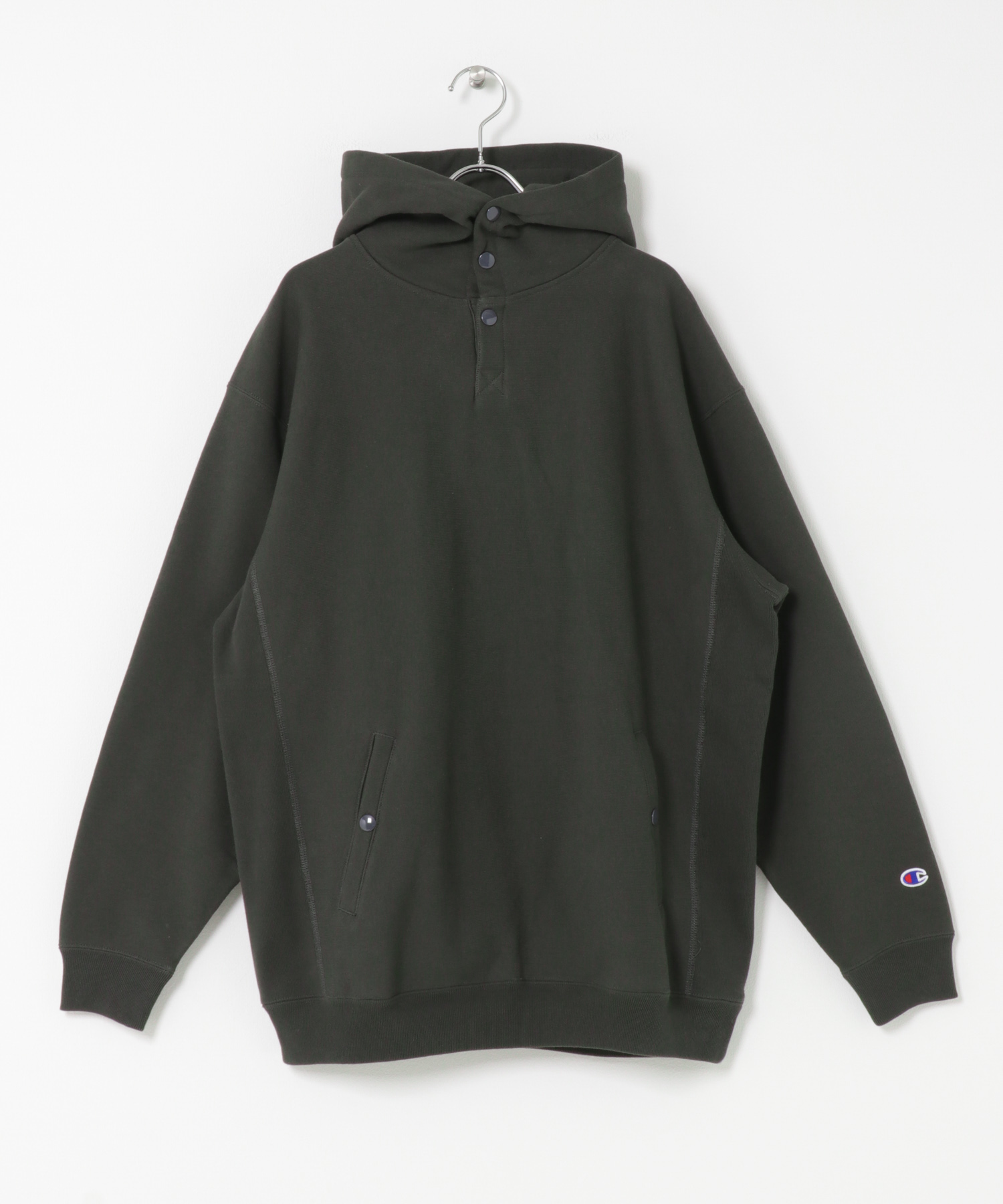 『別注』Champion×DOORS　RW HALF SNAP PARKA オフブラック M