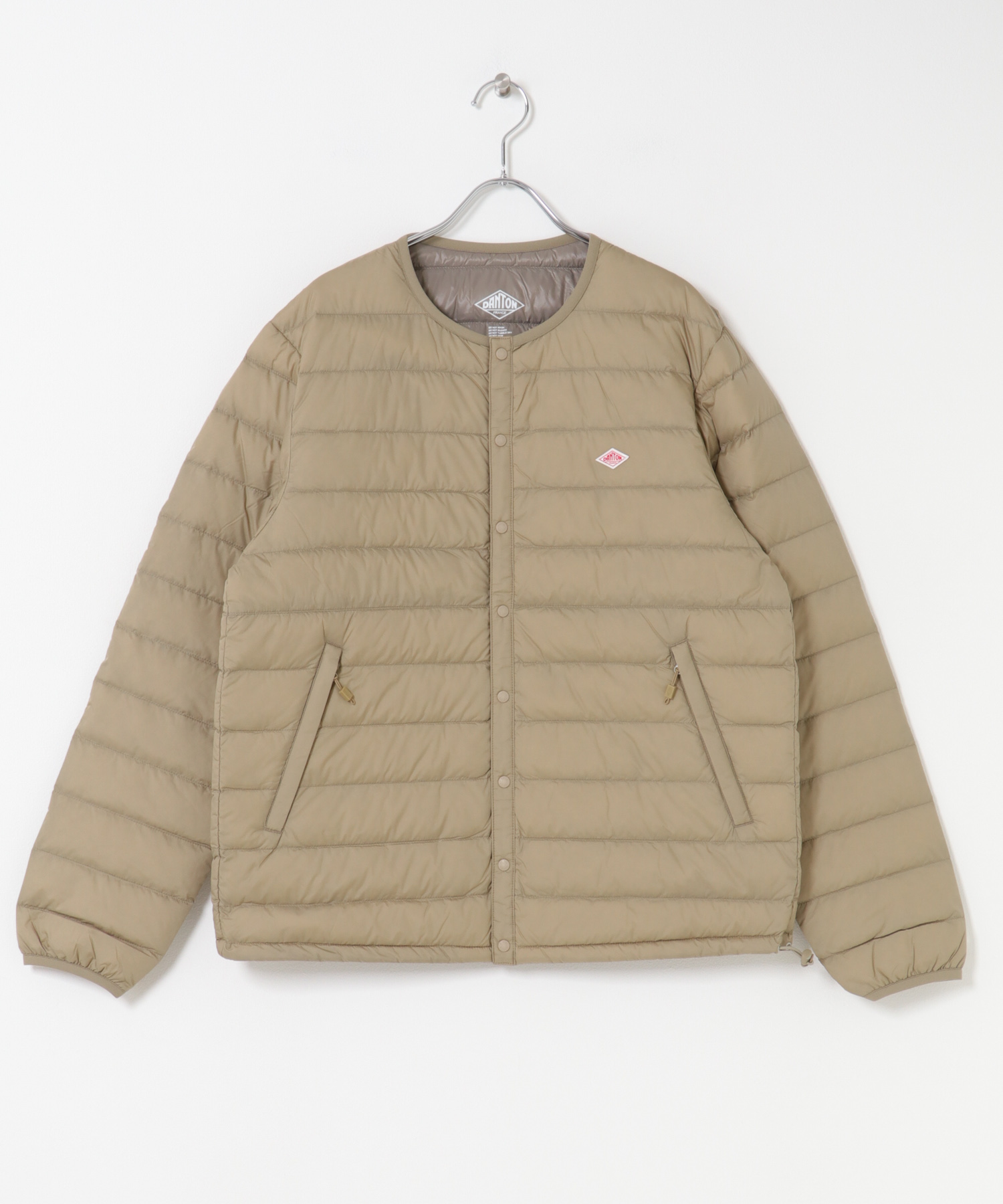 DANTON　INNER DOWN CREWNECK JACKET SAND BEIGE M