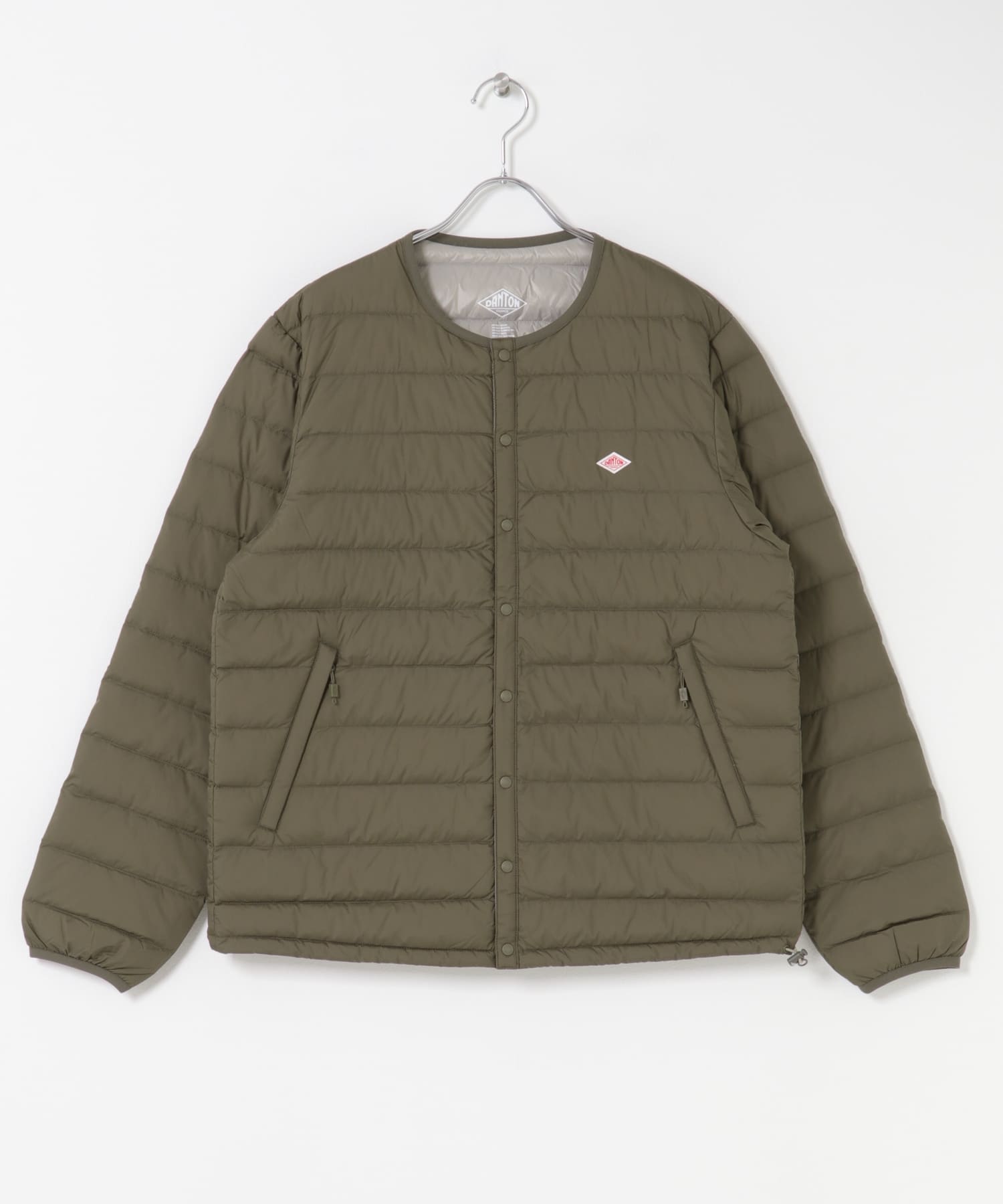 DANTON　INNER DOWN CREWNECK JACKET OLIVE M