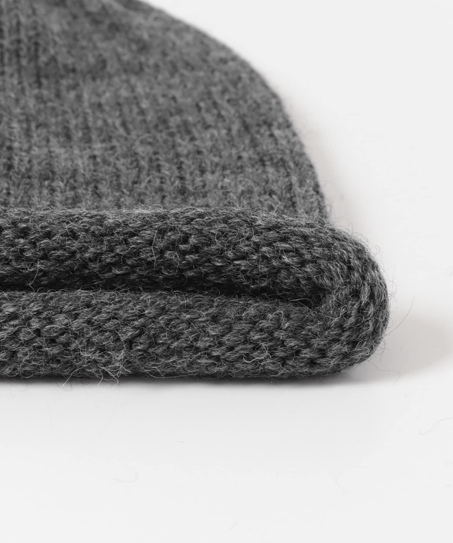 ENDS and MEANS　Roll Up Wool Knit Cap Gray one